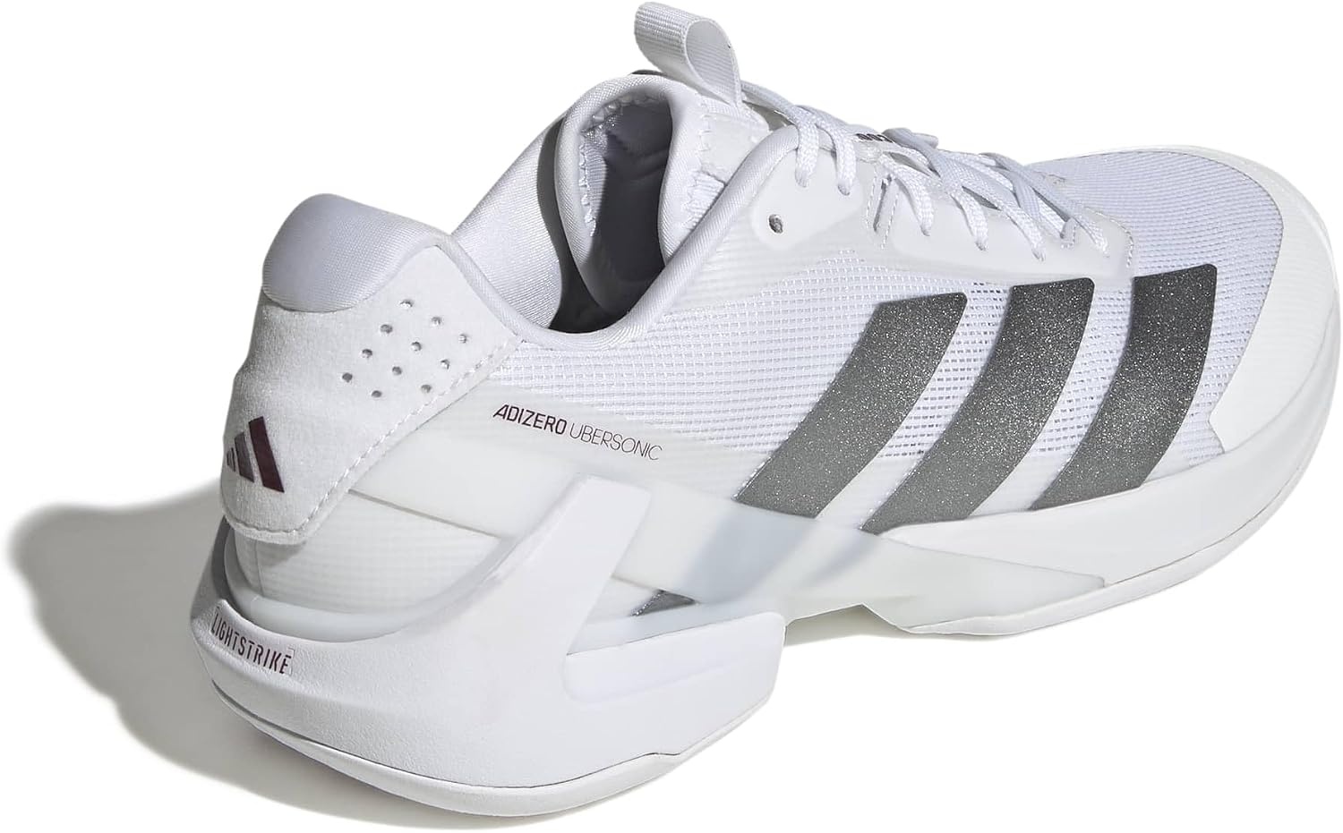 image:imageadidas Mens Adizero Ubersonic 5 Tennis ShoesWhiteTech Grey MetallicMaroon