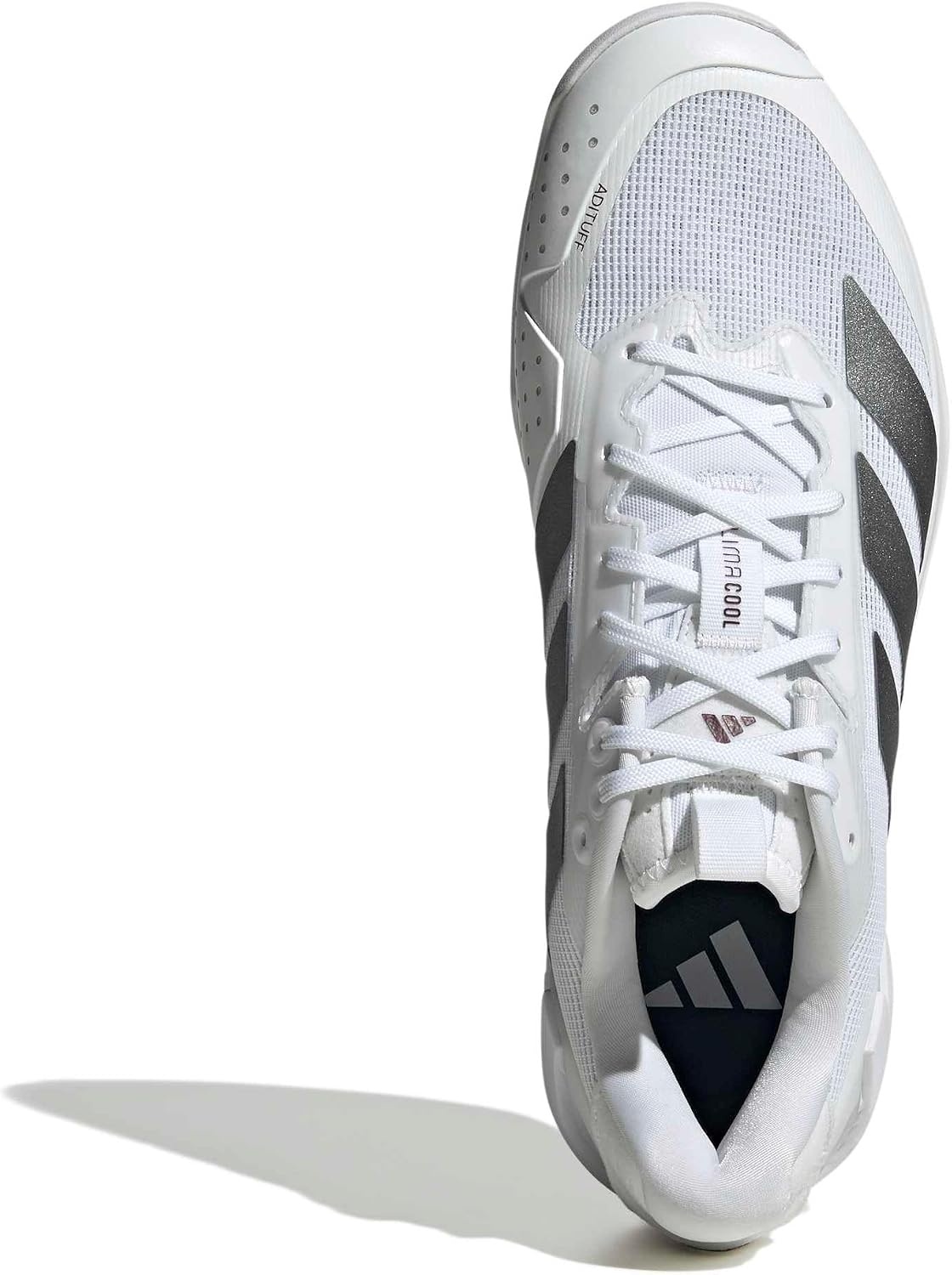 image:imageadidas Mens Adizero Ubersonic 5 Tennis ShoesWhiteTech Grey MetallicMaroon