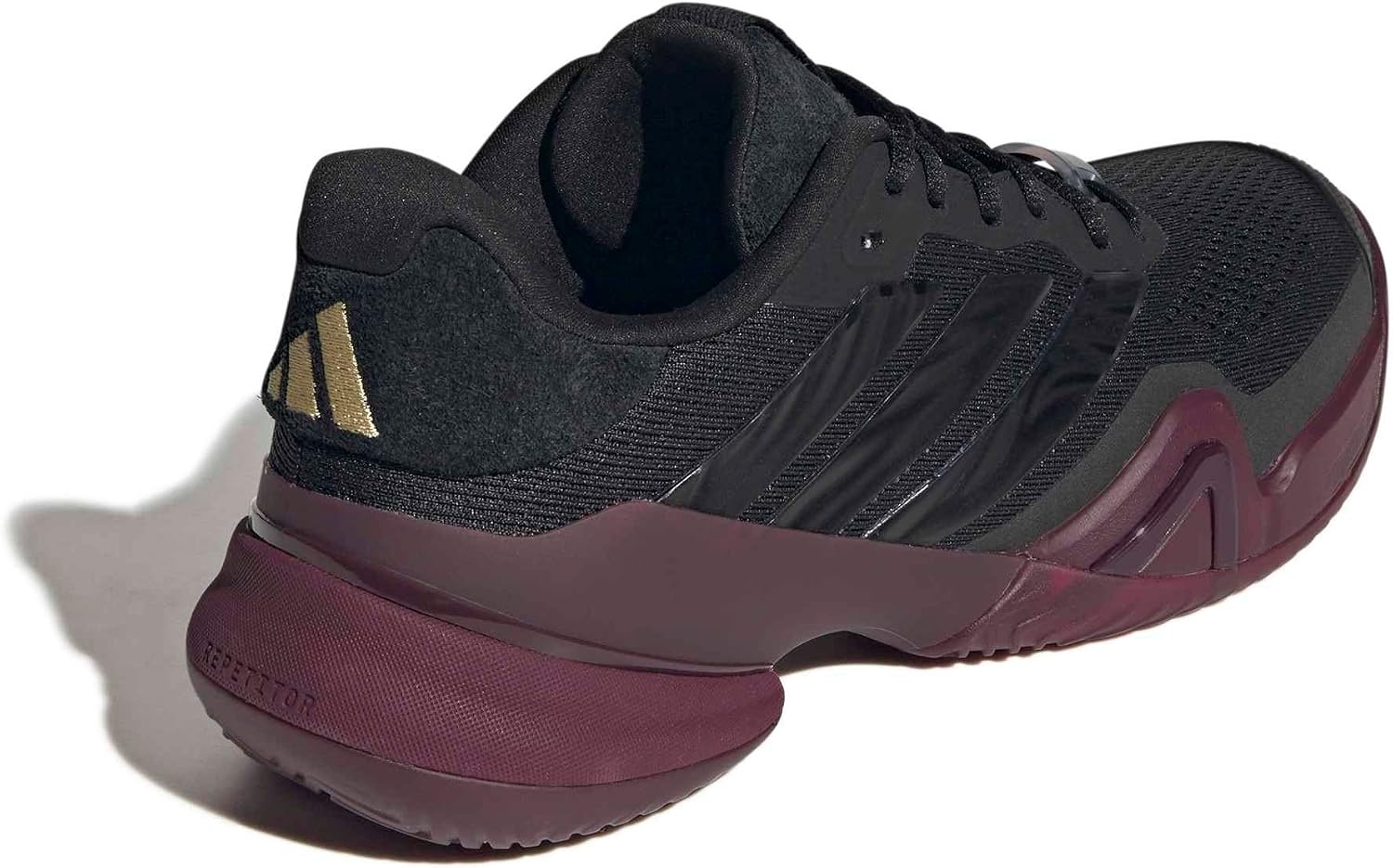 image:imageadidas Mens Barricade 14 Tennis Sneakers Shoes Black OrangeBlackBlackMaroon