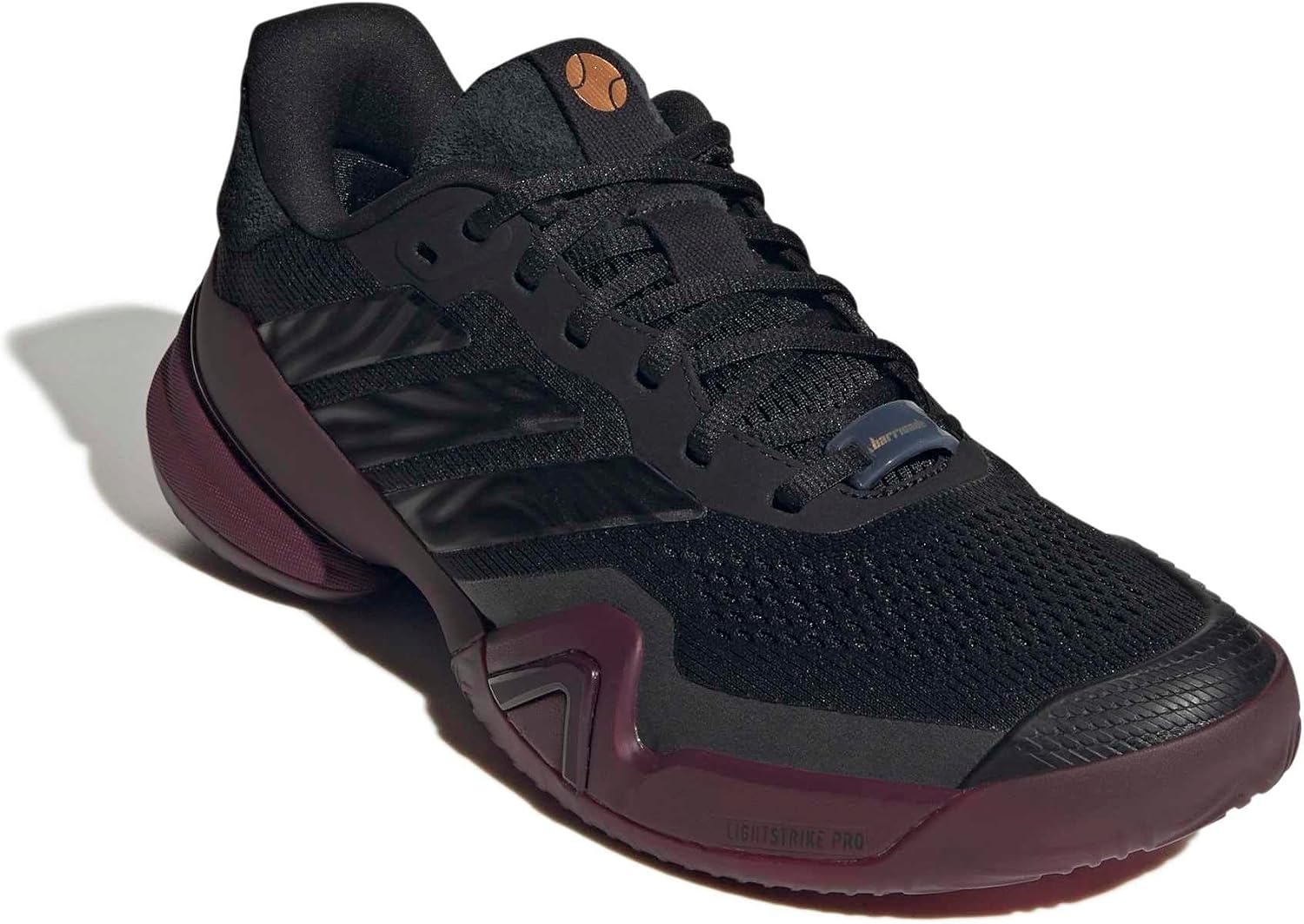 image:imageadidas Mens Barricade 14 Tennis Sneakers Shoes Black OrangeBlackBlackMaroon