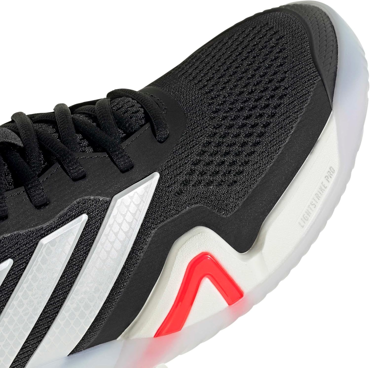 image:imageadidas Mens Barricade 14 Tennis Sneakers Shoes Black OrangeBlackZero MetallicLucid Red