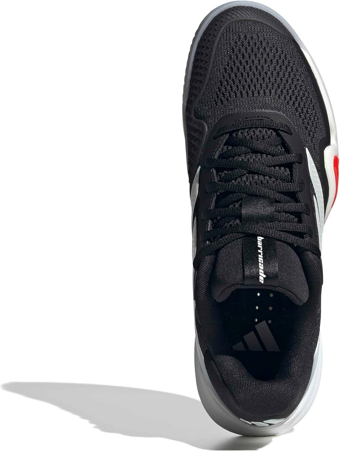 image:imageadidas Mens Barricade 14 Tennis Sneakers Shoes Black OrangeBlackZero MetallicLucid Red