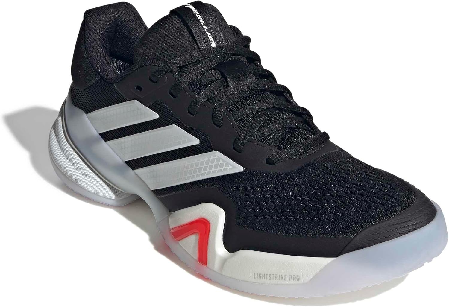 image:imageadidas Mens Barricade 14 Tennis Sneakers Shoes Black OrangeBlackZero MetallicLucid Red