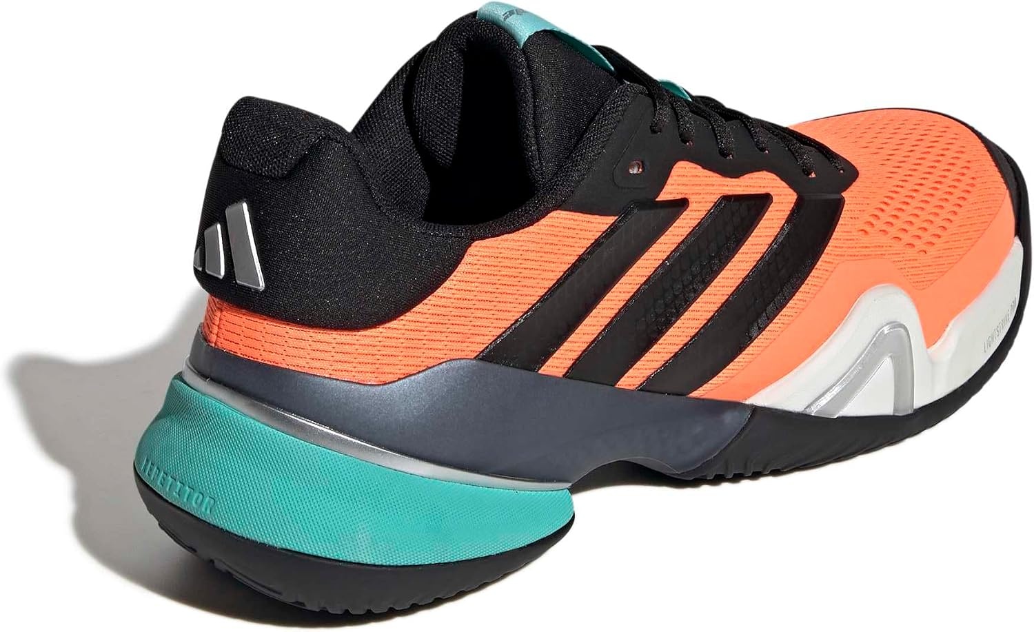 image:imageadidas Mens Barricade 14 Tennis Sneakers Shoes Black OrangeFlash AquaBlack
