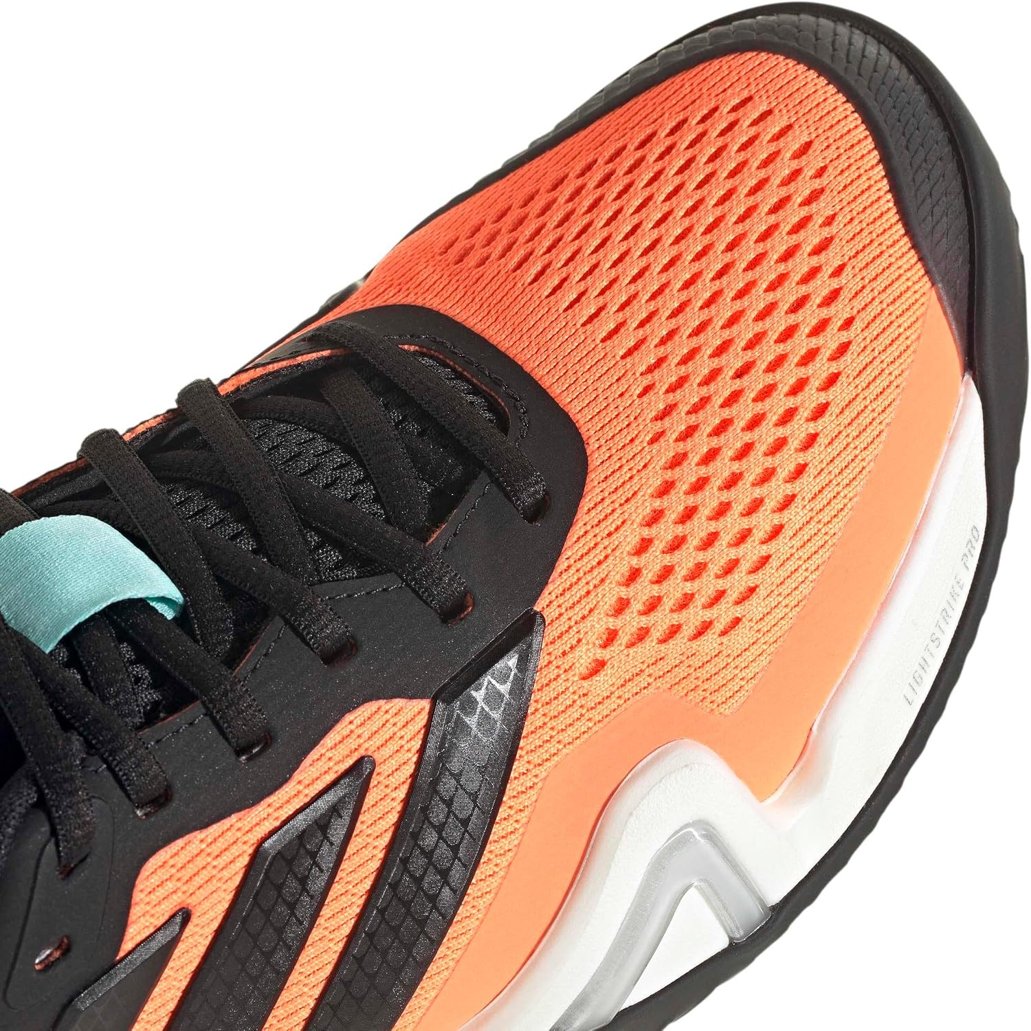 image:imageadidas Mens Barricade 14 Tennis Sneakers Shoes Black OrangeFlash AquaBlack