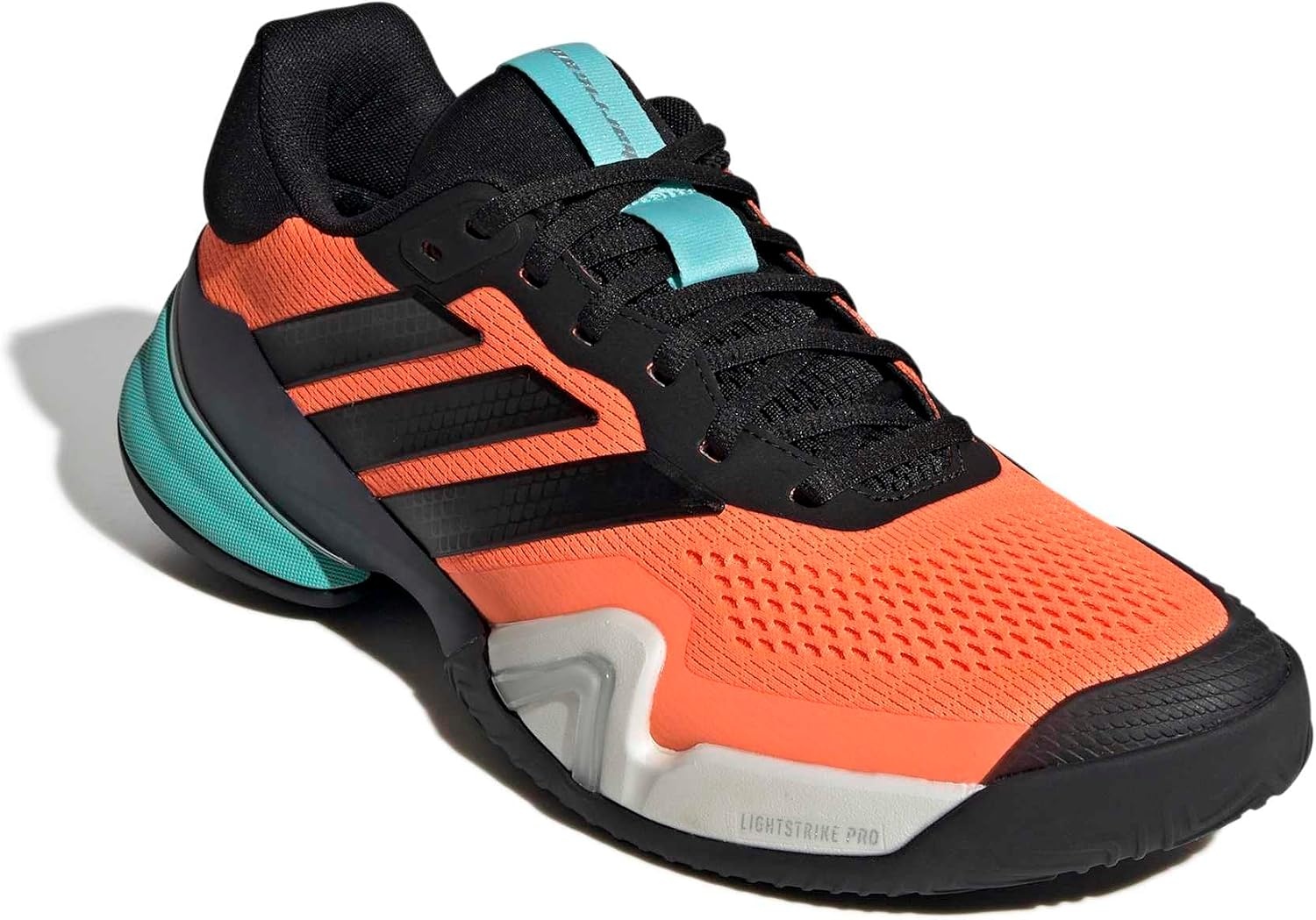 image:imageadidas Mens Barricade 14 Tennis Sneakers Shoes Black OrangeFlash AquaBlack