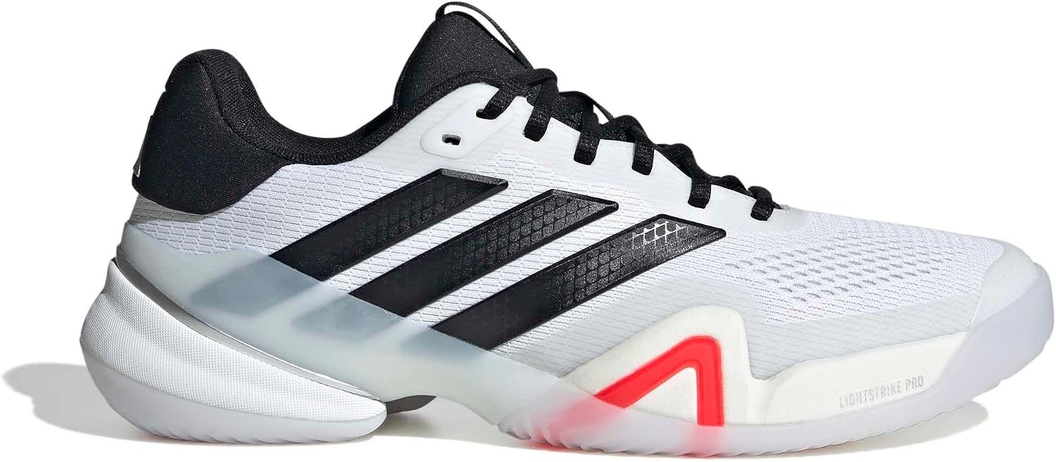 image:imageadidas Mens Barricade 14 Tennis Sneakers Shoes Black OrangeFtwr White Core Black Lucid Red