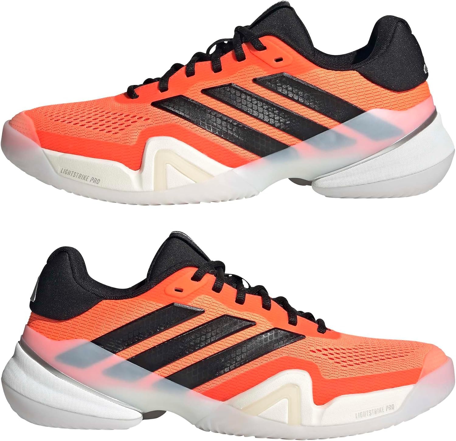 image:imageadidas Mens Barricade 14 Tennis Sneakers Shoes Black OrangeLucid OrangeBlackPure Orange