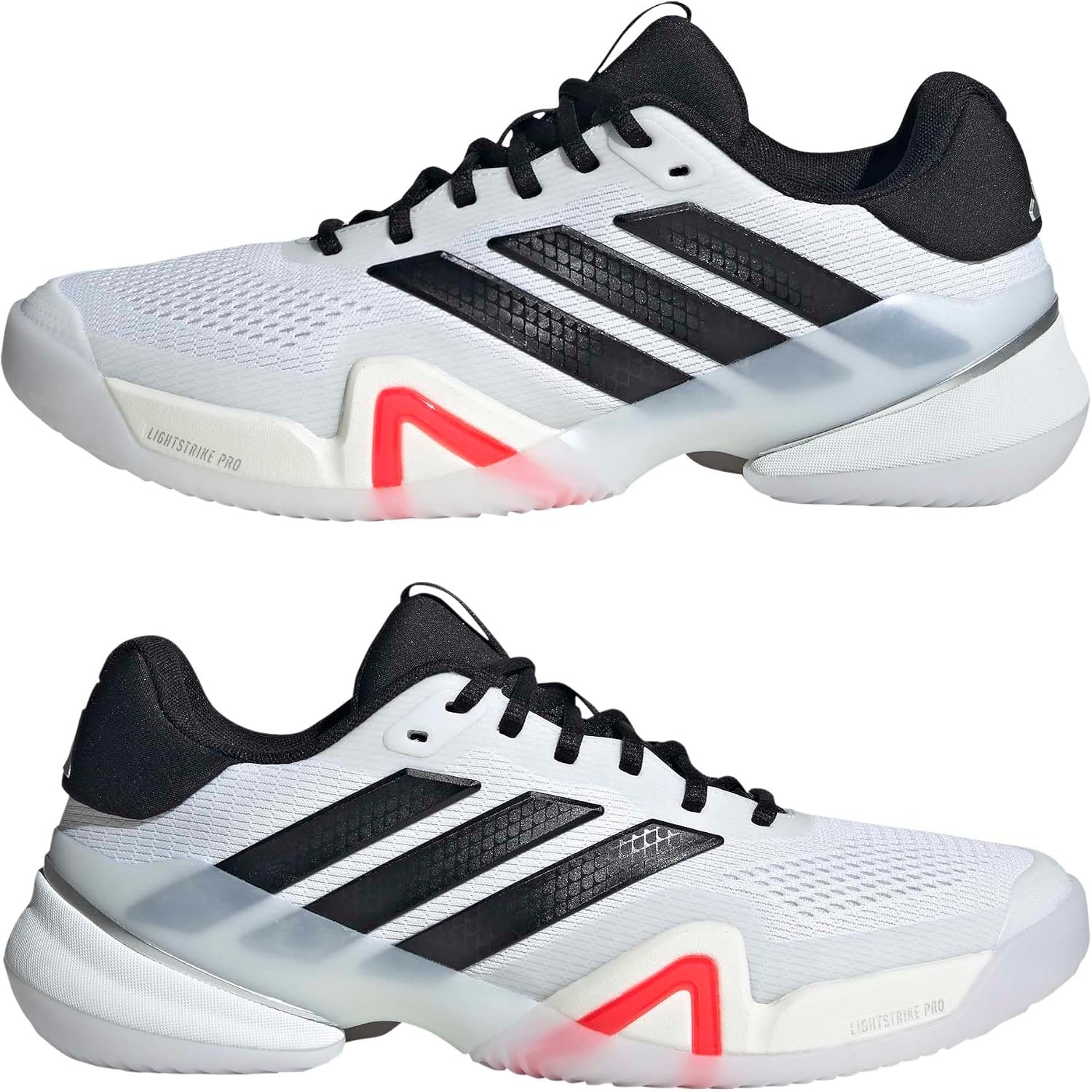 image:imageadidas Mens Barricade 14 Tennis Sneakers Shoes Black OrangeWhiteBlackLucid Red