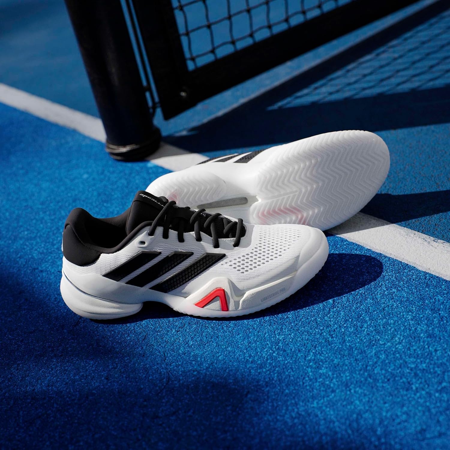 image:imageadidas Mens Barricade 14 Tennis Sneakers Shoes Black OrangeWhiteBlackLucid Red