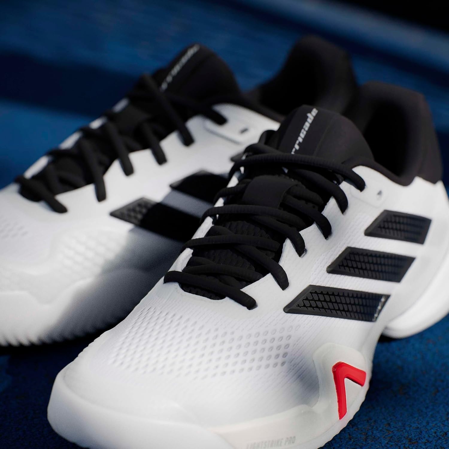 image:imageadidas Mens Barricade 14 Tennis Sneakers Shoes Black OrangeWhiteBlackLucid Red