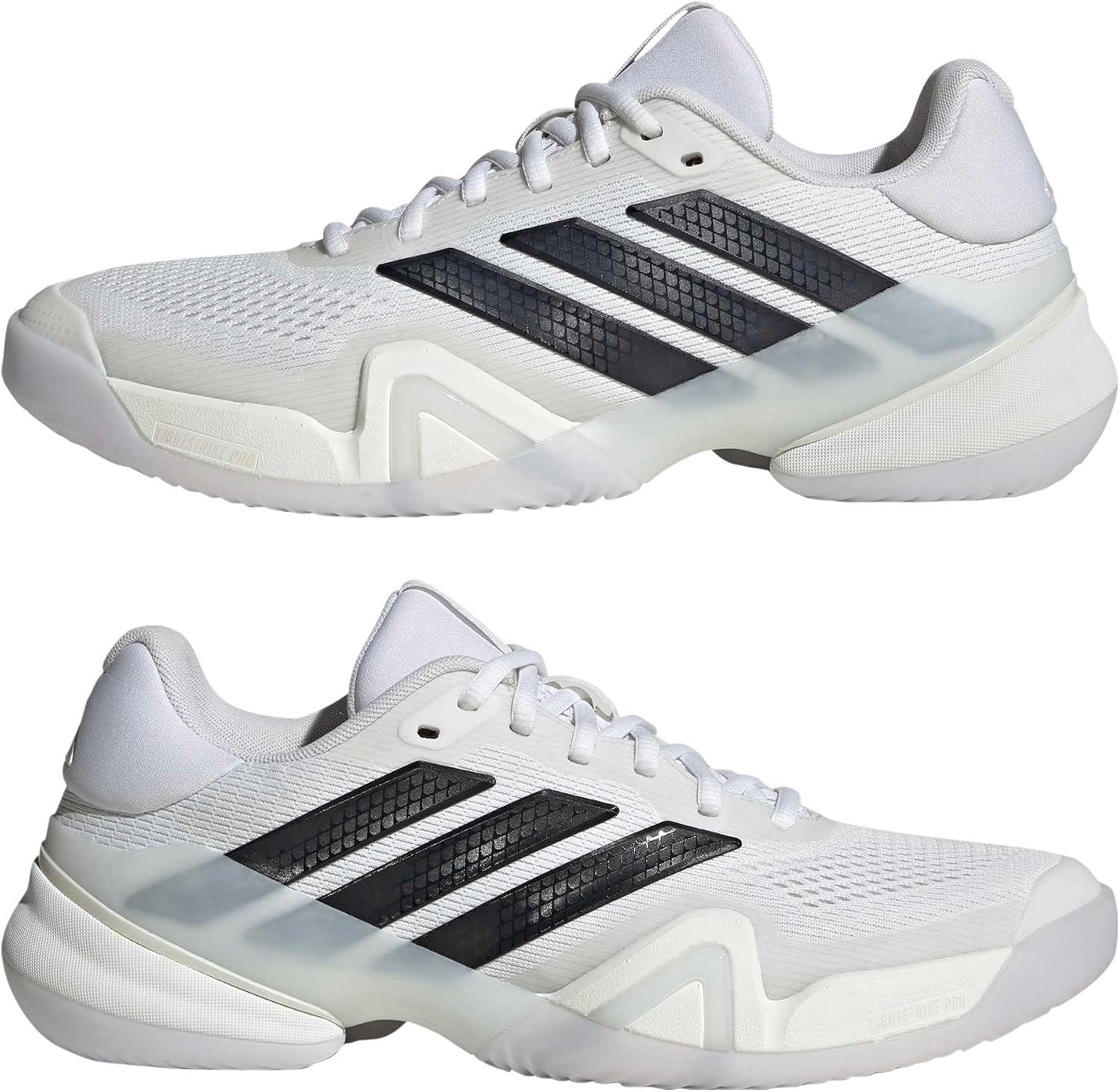 image:imageadidas Mens Barricade 14 Tennis Sneakers Shoes Black OrangeWhiteBlackWhite