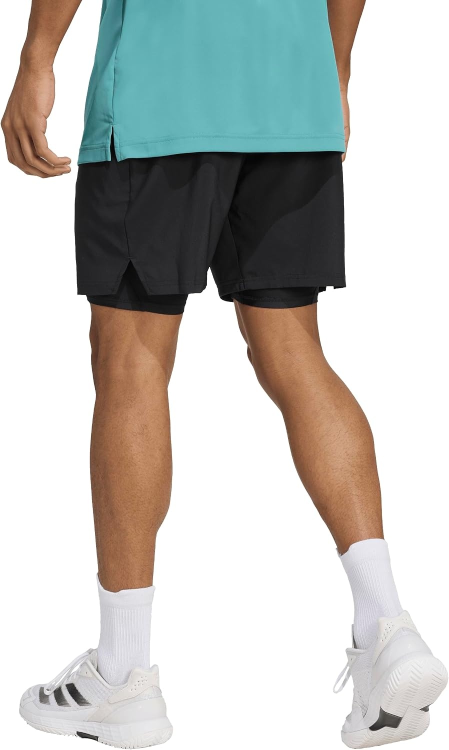 image:imageadidas Mens Club Climacool 2In1 Shorts Tennis Casual Bottoms Casual WhiteBlack