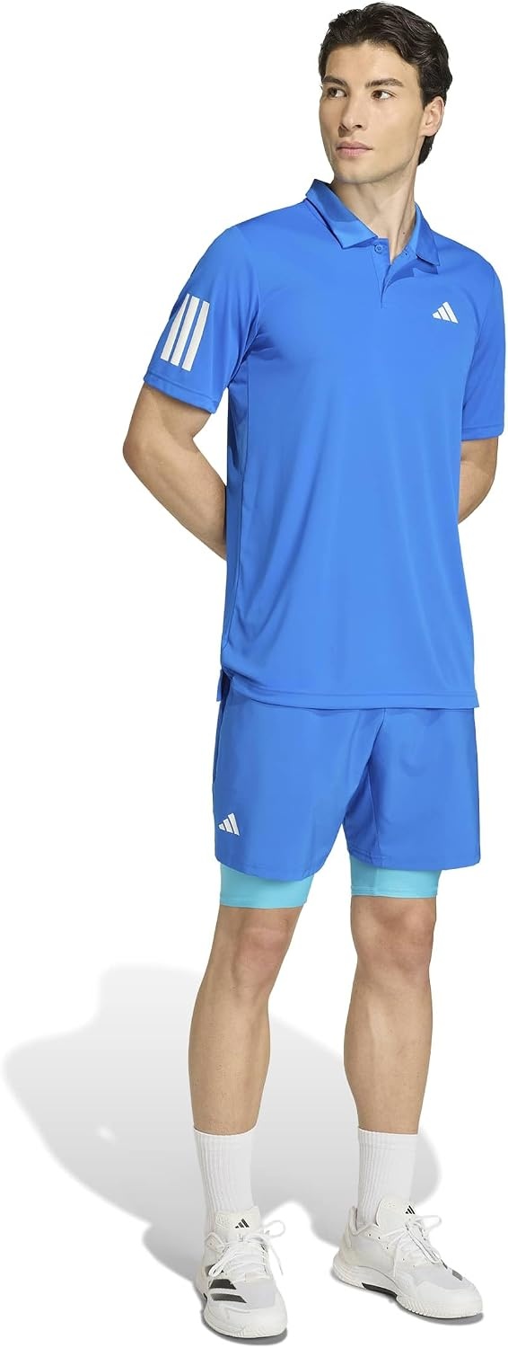 image:imageadidas Mens Club Climacool 2In1 Shorts Tennis Casual Bottoms Casual WhiteGlory Blue
