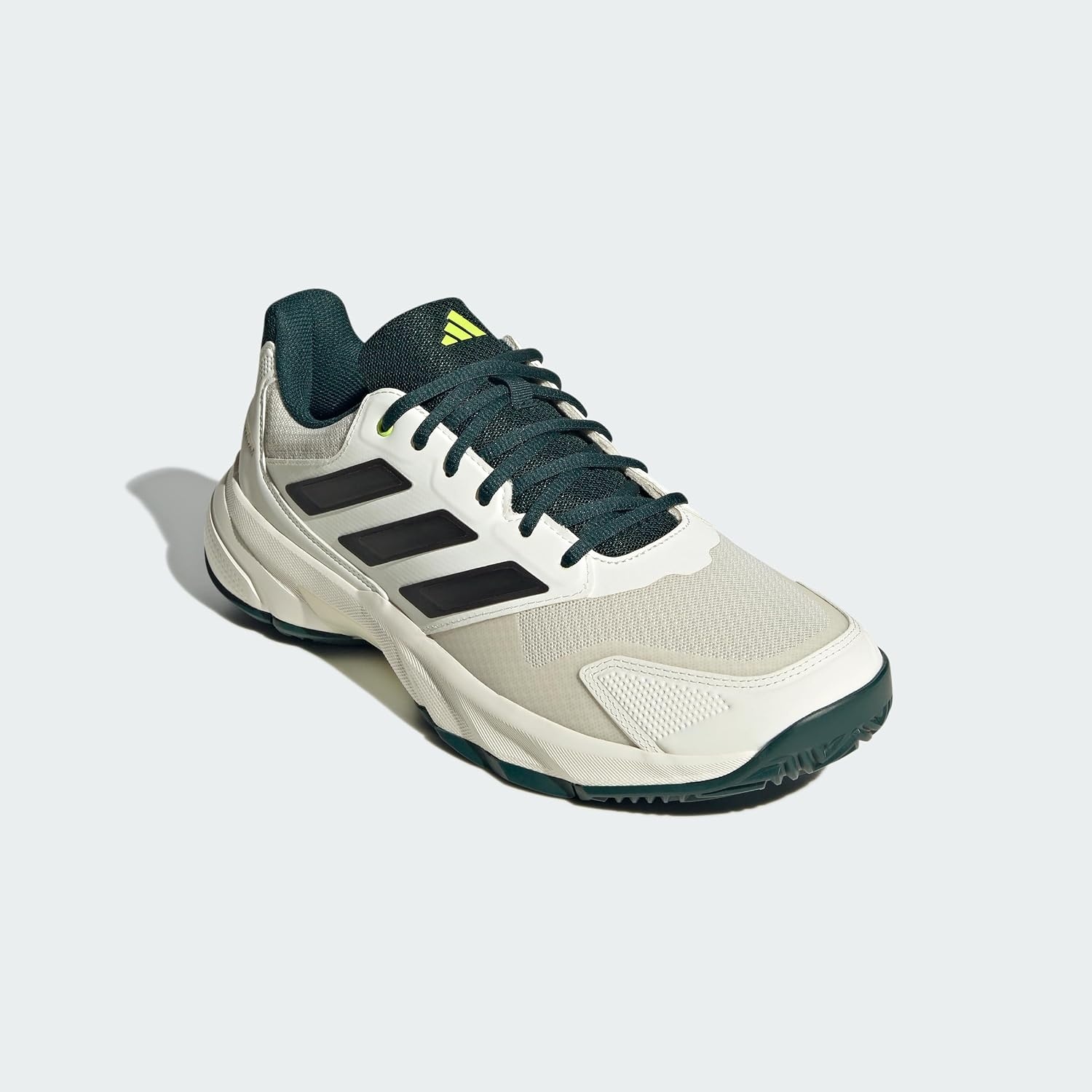 image:imageadidas Mens Courtjam Control 3 Tennis Sneakers Shoes WhiteOff WhiteSilver MetallicAurora Ivy