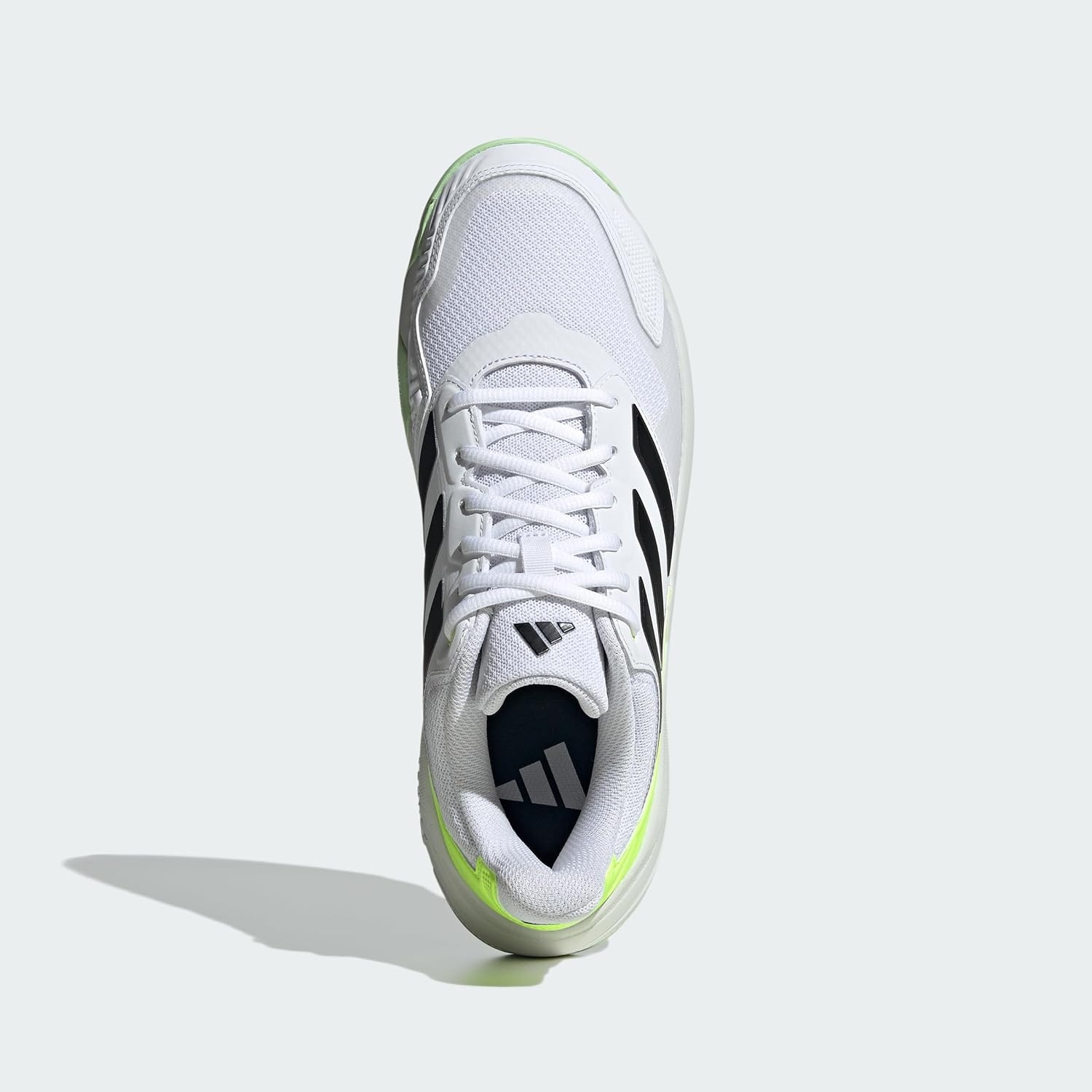 image:imageadidas Mens Courtjam Control 3 Tennis Sneakers Shoes WhiteWhiteBlackLucid Lemon