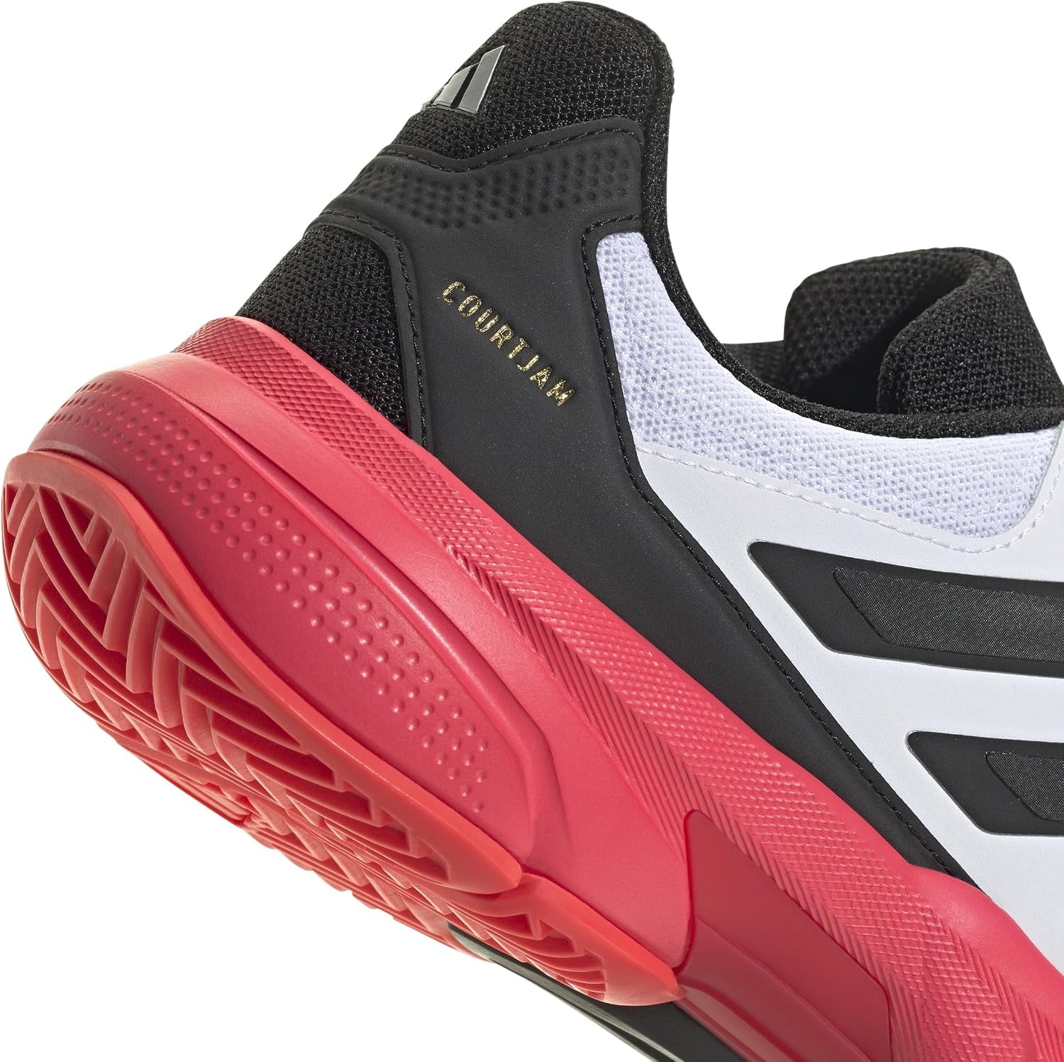 image:imageadidas Mens Courtjam Control 3 Tennis Sneakers Shoes WhiteWhiteBlackLucid Red