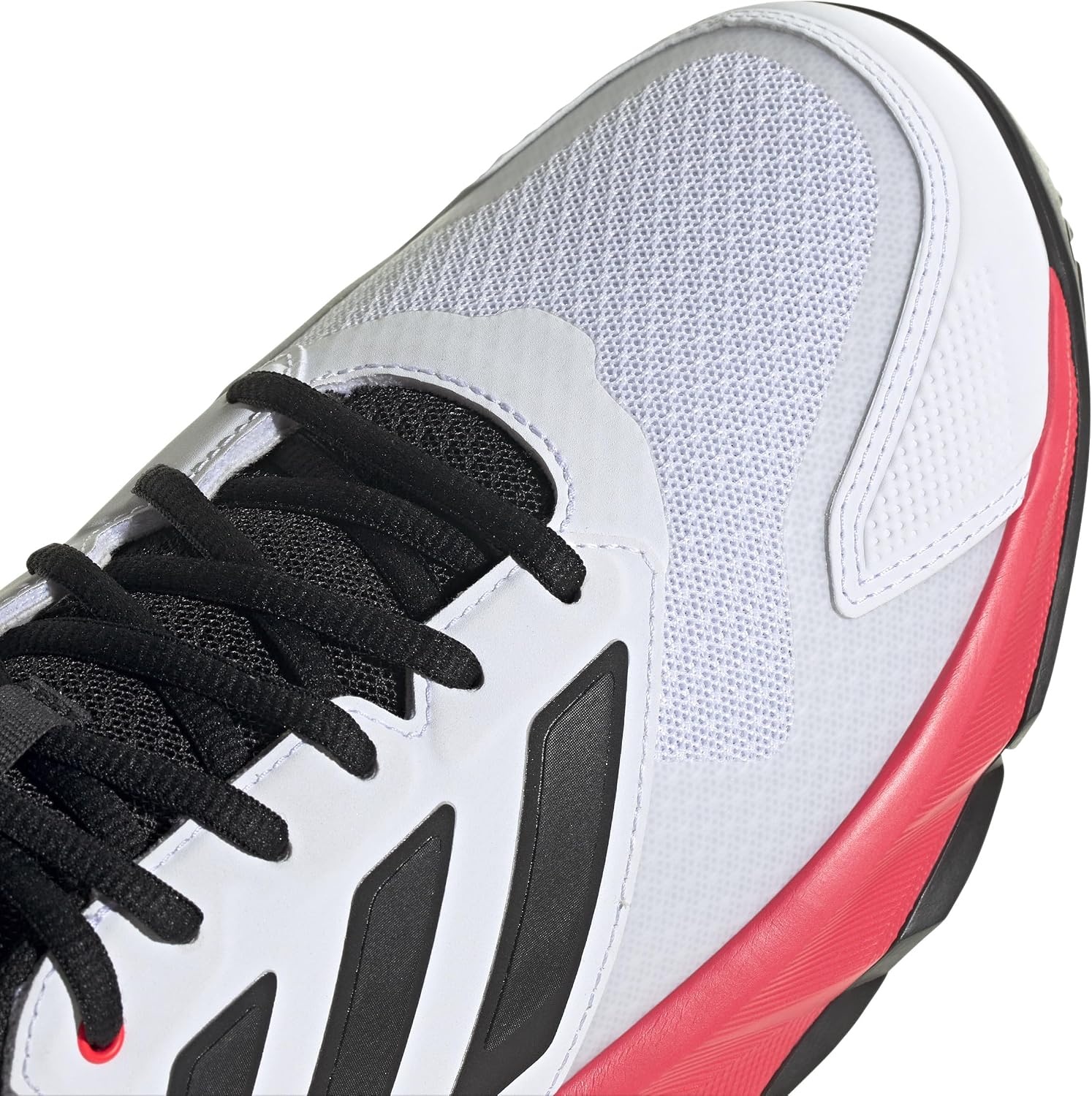 image:imageadidas Mens Courtjam Control 3 Tennis Sneakers Shoes WhiteWhiteBlackLucid Red
