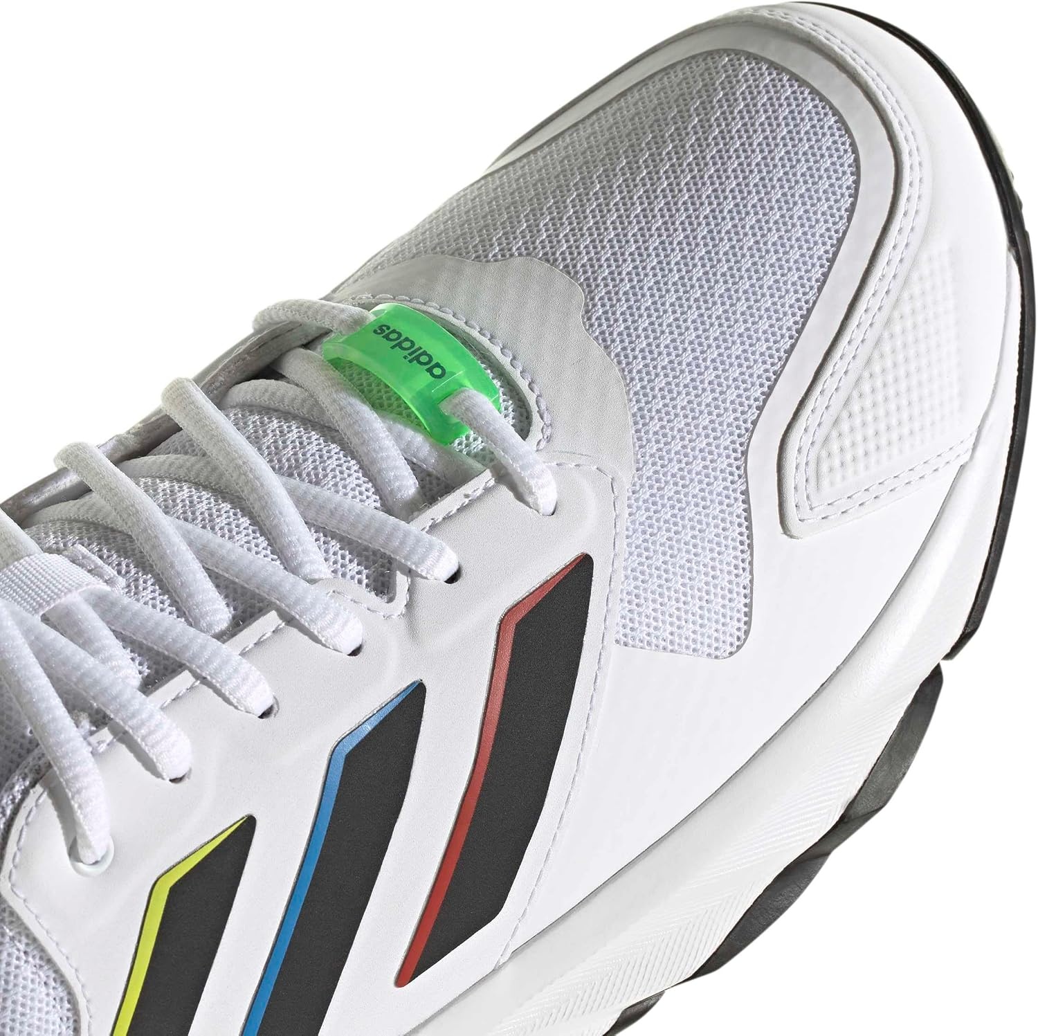 image:imageadidas Mens Courtjam Control 3 Tennis Sneakers Shoes WhiteWhiteBlackWhite
