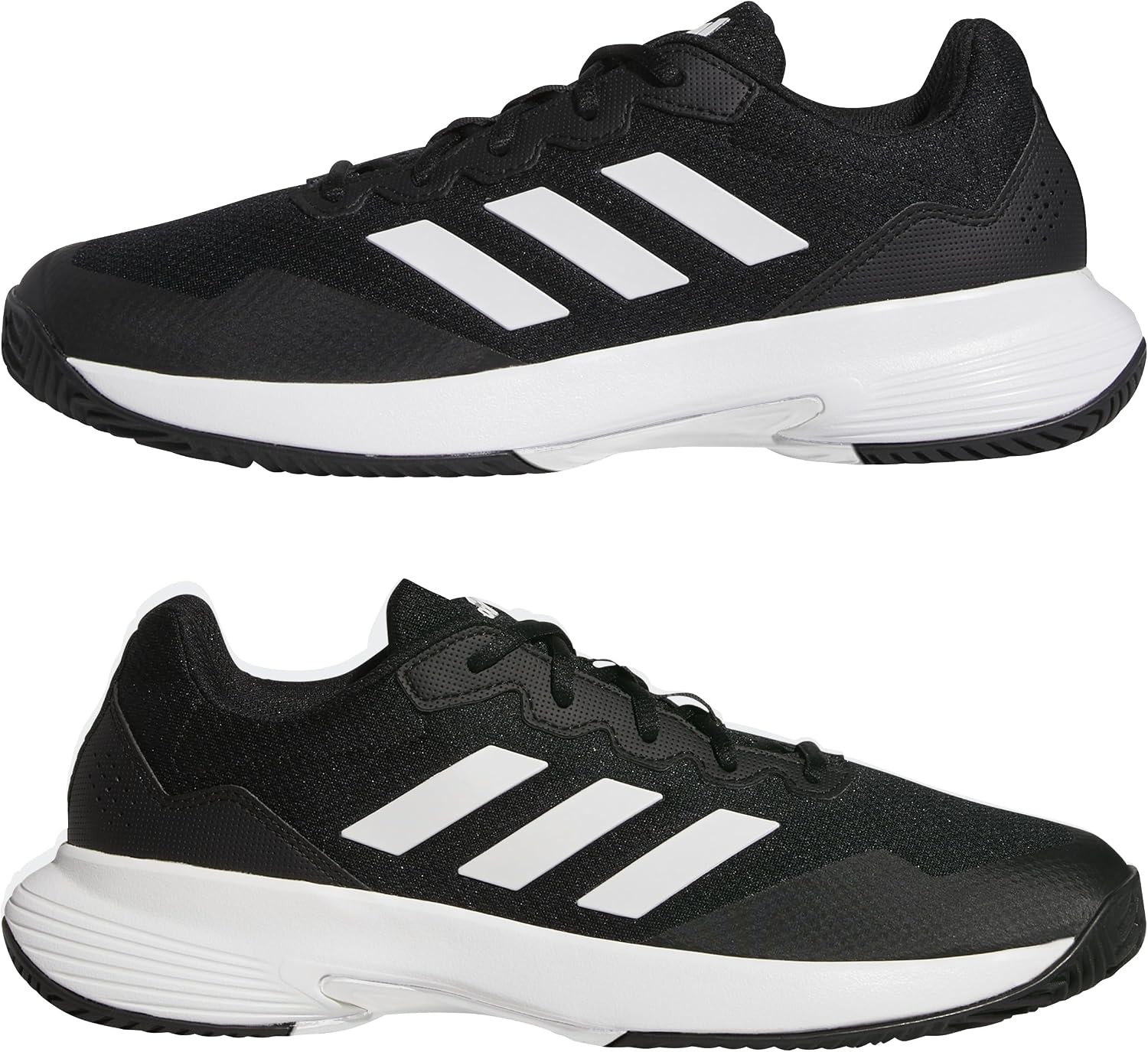 image:imageadidas Mens Gamecourt 2 Tennis ShoesBlackWhiteBlack