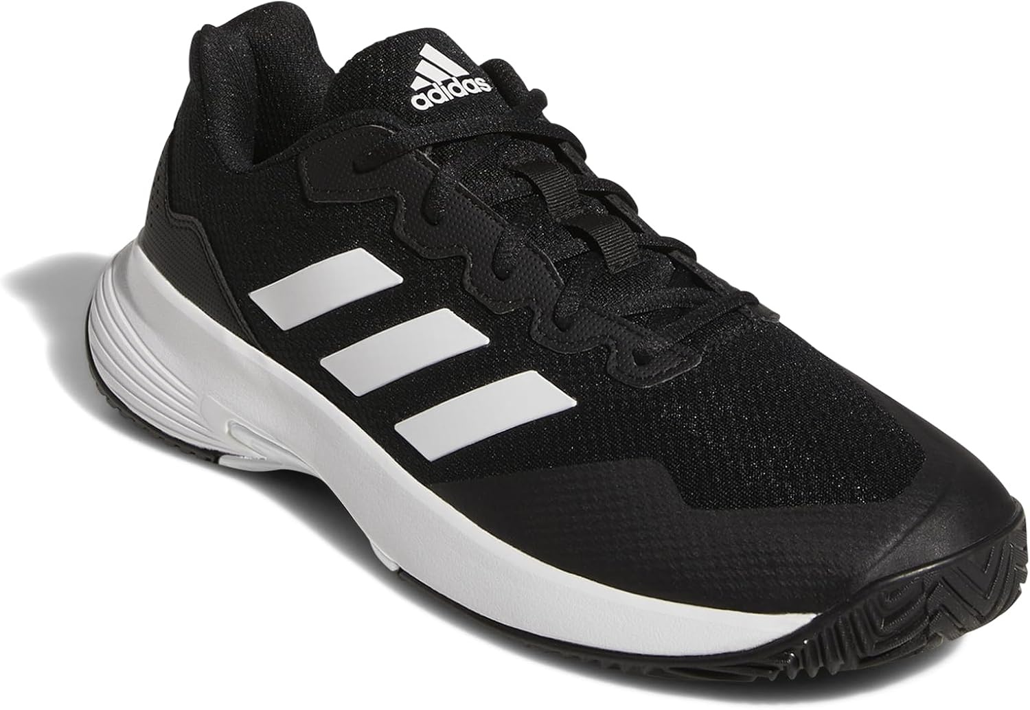 image:imageadidas Mens Gamecourt 2 Tennis ShoesBlackWhiteBlack