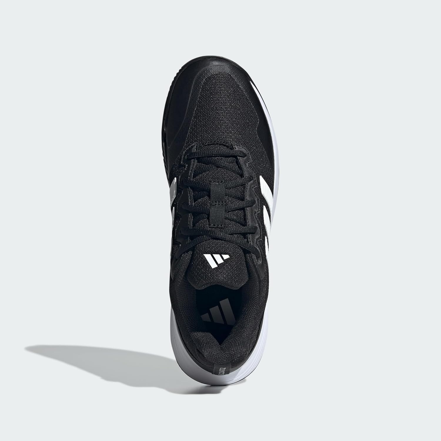 image:imageadidas Mens Gamecourt 2 Tennis ShoesBlackWhiteSilver Metallic