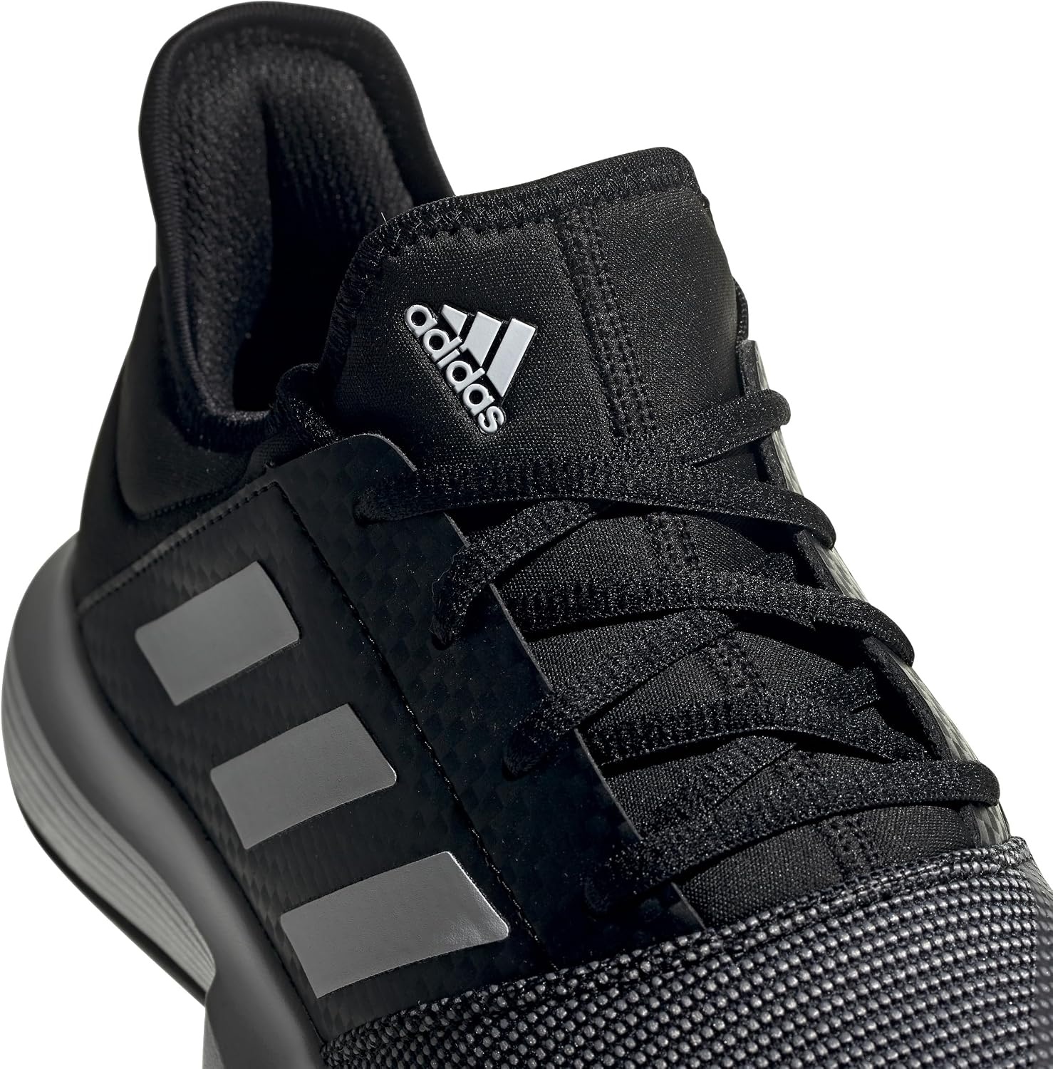 image:imageadidas Mens Gamecourt 2 Tennis ShoesCore Black Ftwr White Grey Six