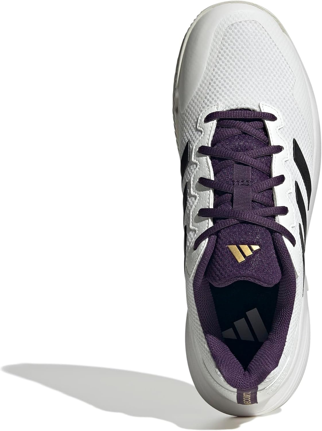 image:imageadidas Mens Gamecourt 2 Tennis ShoesWhiteBlackAurora Plum