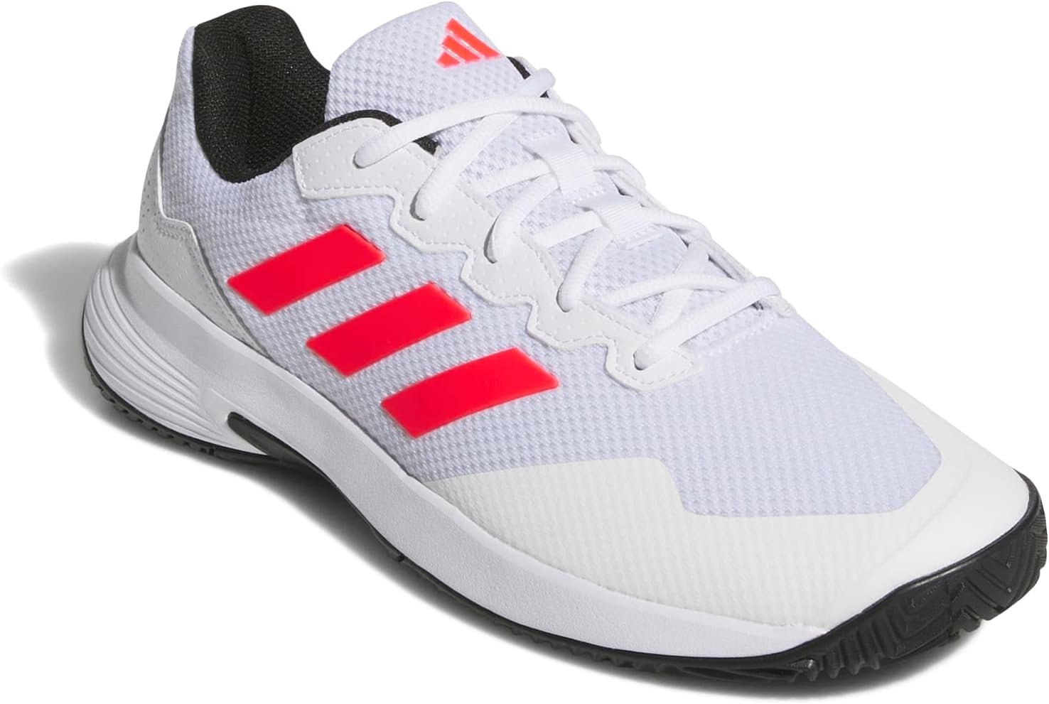 image:imageadidas Mens Gamecourt 2 Tennis ShoesWhiteLucid RedBlack