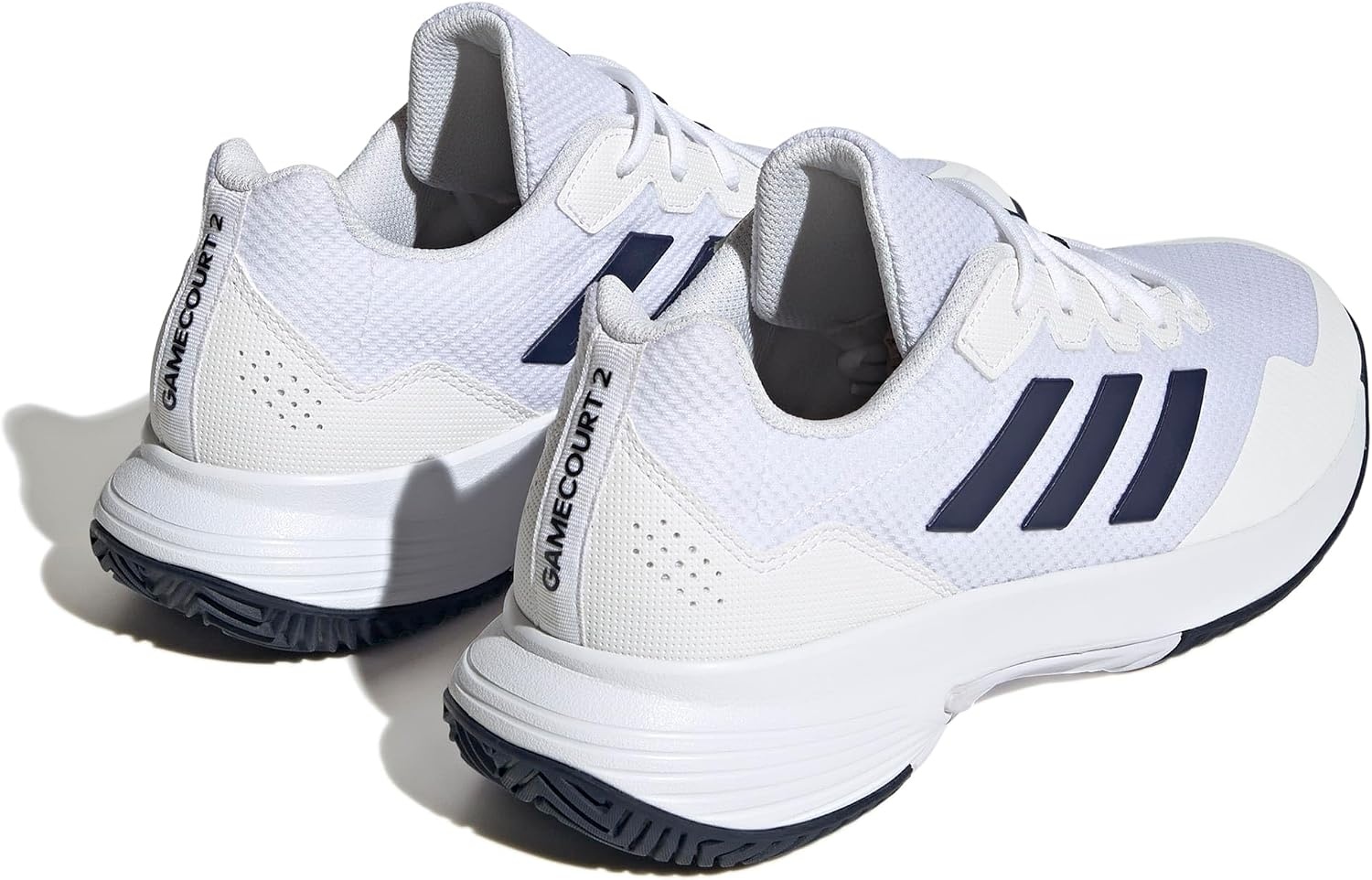image:imageadidas Mens Gamecourt 2 Tennis ShoesWhiteTeam Navy BlueWhite