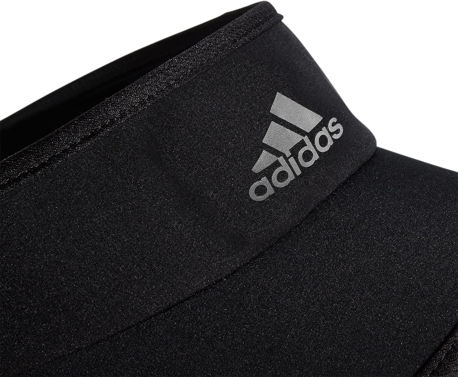 image:imageadidas Mens Superlite Visor OpenTop Design MoistureWicking Sweatband Adjustable Fit 3Stripes Side Detail DialIn Your Fit AllDay Sun ComfortBlackSilver Reflective2