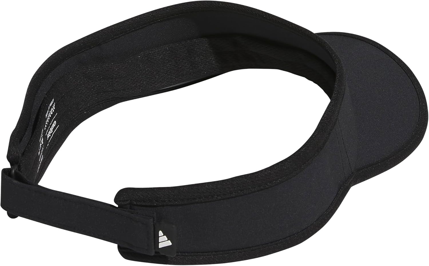 image:imageadidas Mens Superlite Visor OpenTop Design MoistureWicking Sweatband Adjustable Fit 3Stripes Side Detail DialIn Your Fit AllDay Sun ComfortBlackWhite3