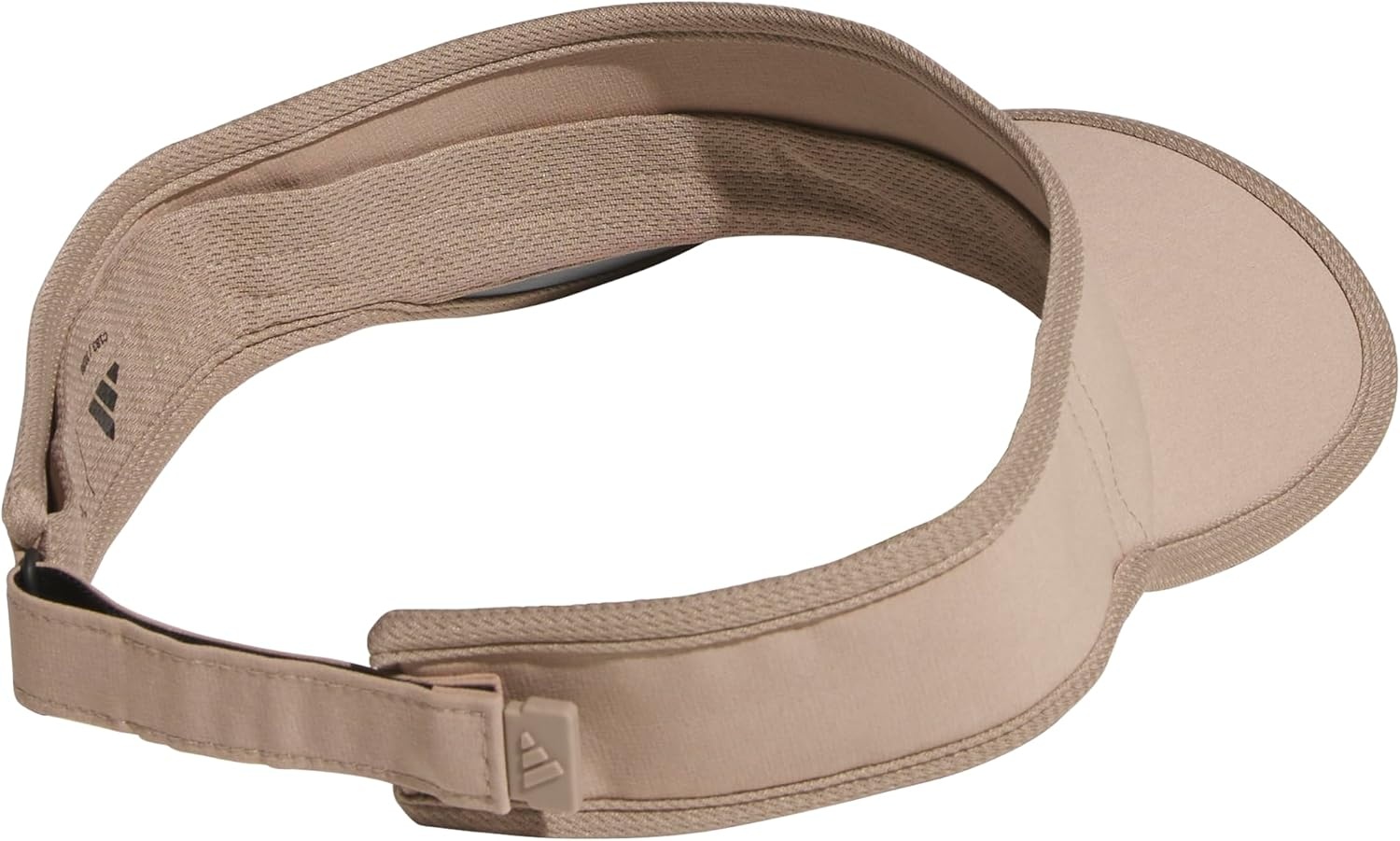 image:imageadidas Mens Superlite Visor OpenTop Design MoistureWicking Sweatband Adjustable Fit 3Stripes Side Detail DialIn Your Fit AllDay Sun ComfortChalky Brown3