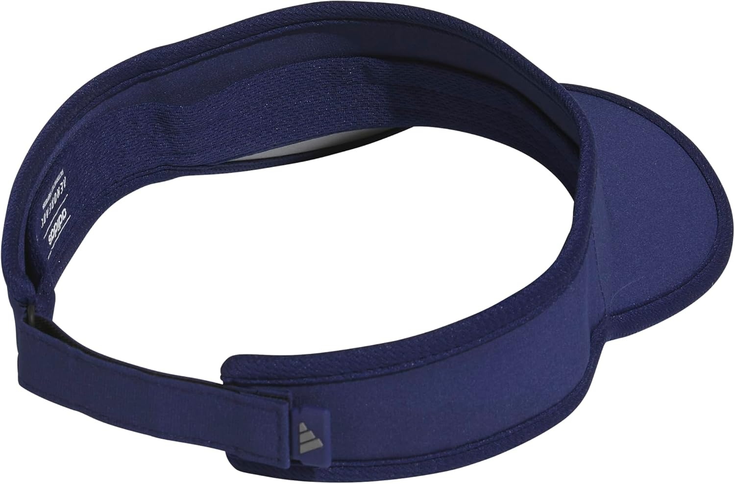 image:imageadidas Mens Superlite Visor OpenTop Design MoistureWicking Sweatband Adjustable Fit 3Stripes Side Detail DialIn Your Fit AllDay Sun ComfortDark BlueGrey Four3