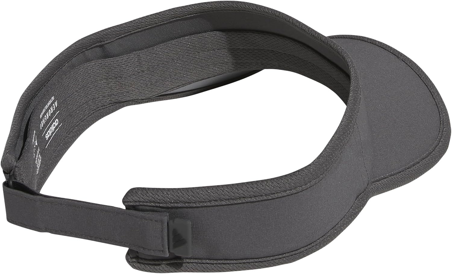 image:imageadidas Mens Superlite Visor OpenTop Design MoistureWicking Sweatband Adjustable Fit 3Stripes Side Detail DialIn Your Fit AllDay Sun ComfortGrey SixSilver Metallic3