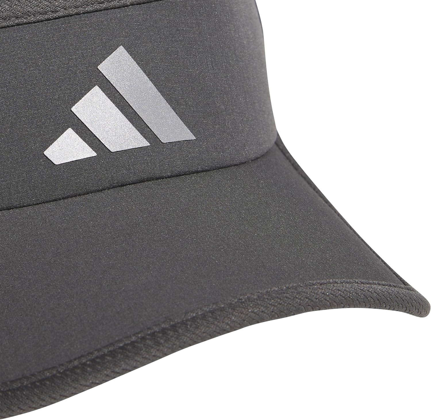 image:imageadidas Mens Superlite Visor OpenTop Design MoistureWicking Sweatband Adjustable Fit 3Stripes Side Detail DialIn Your Fit AllDay Sun ComfortGrey SixSilver Metallic3