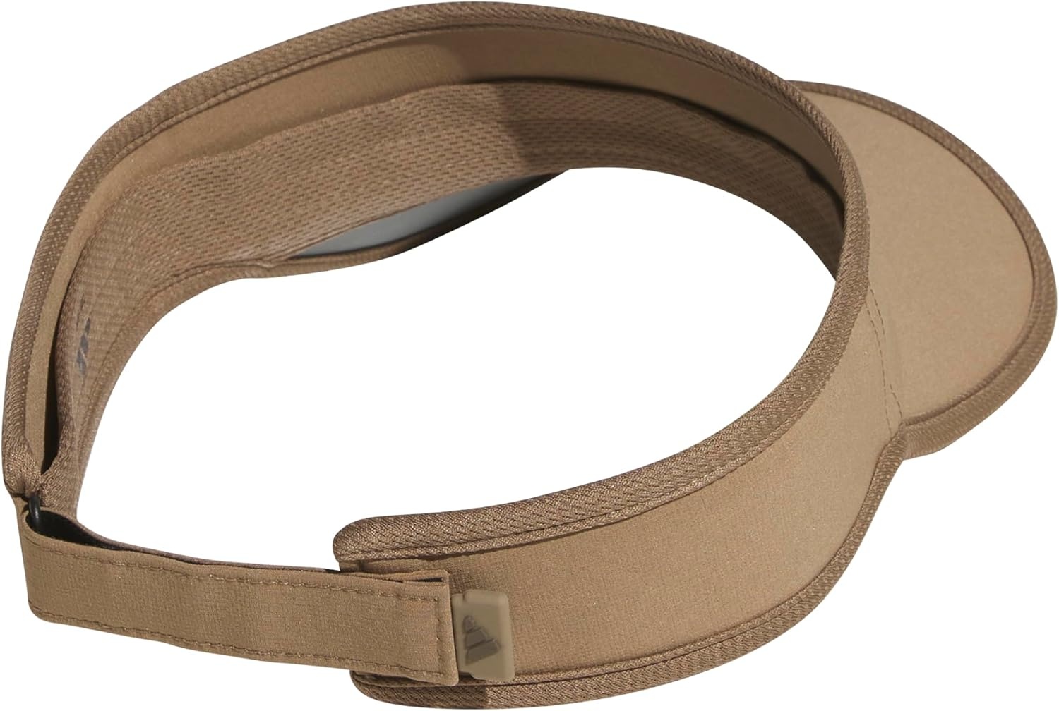 image:imageadidas Mens Superlite Visor OpenTop Design MoistureWicking Sweatband Adjustable Fit 3Stripes Side Detail DialIn Your Fit AllDay Sun ComfortKhaki SixCargo Brown3