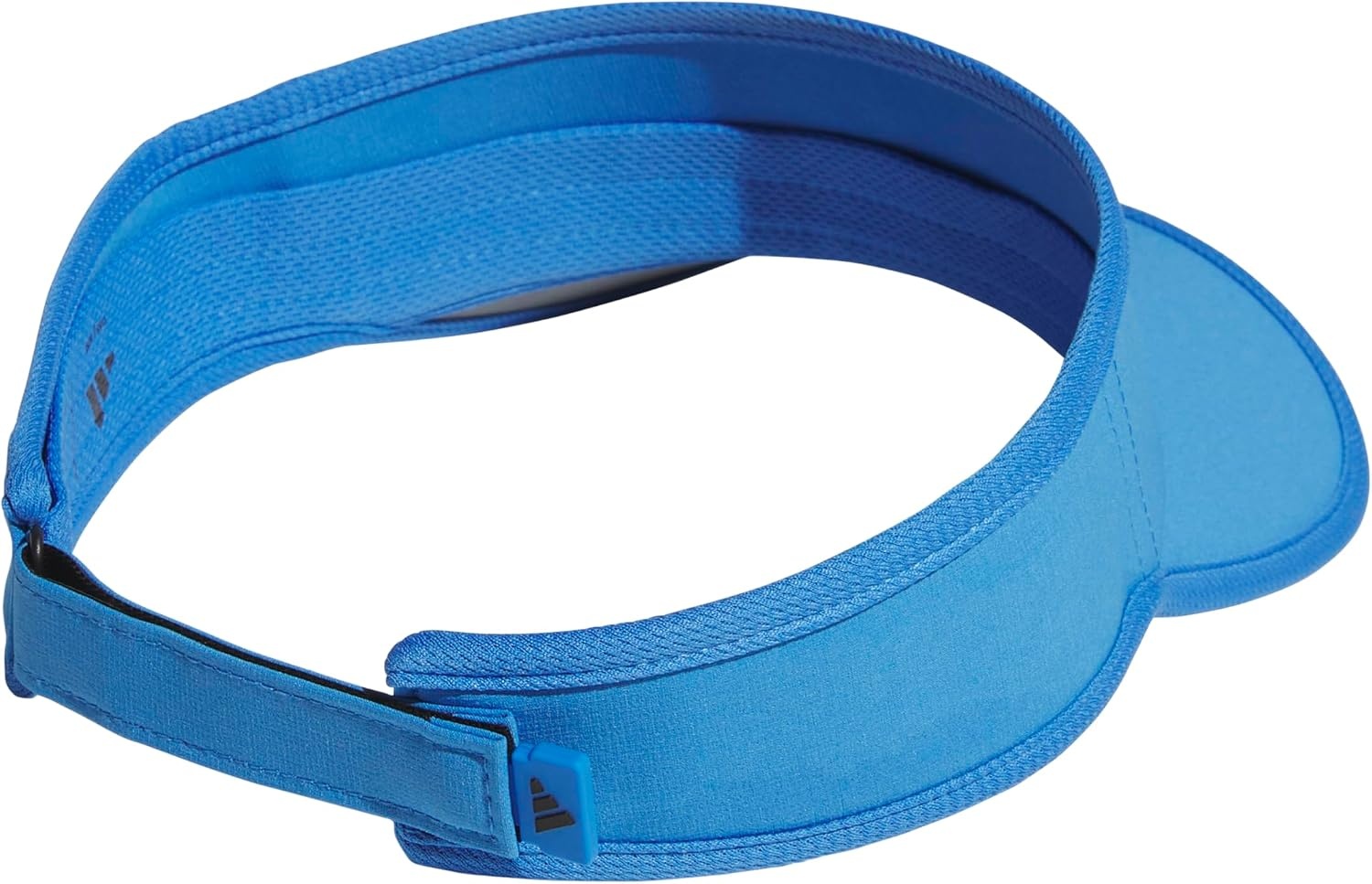 image:imageadidas Mens Superlite Visor OpenTop Design MoistureWicking Sweatband Adjustable Fit 3Stripes Side Detail DialIn Your Fit AllDay Sun ComfortRay BlueBlack3