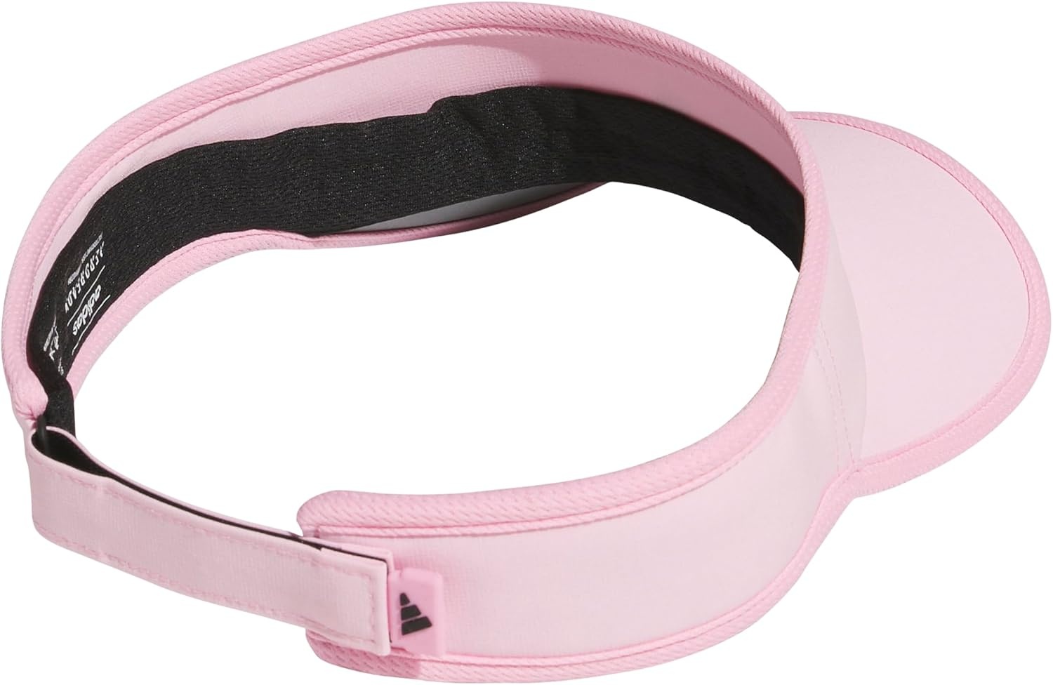 image:imageadidas Mens Superlite Visor OpenTop Design MoistureWicking Sweatband Adjustable Fit 3Stripes Side Detail DialIn Your Fit AllDay Sun ComfortTrue PinkBlack3