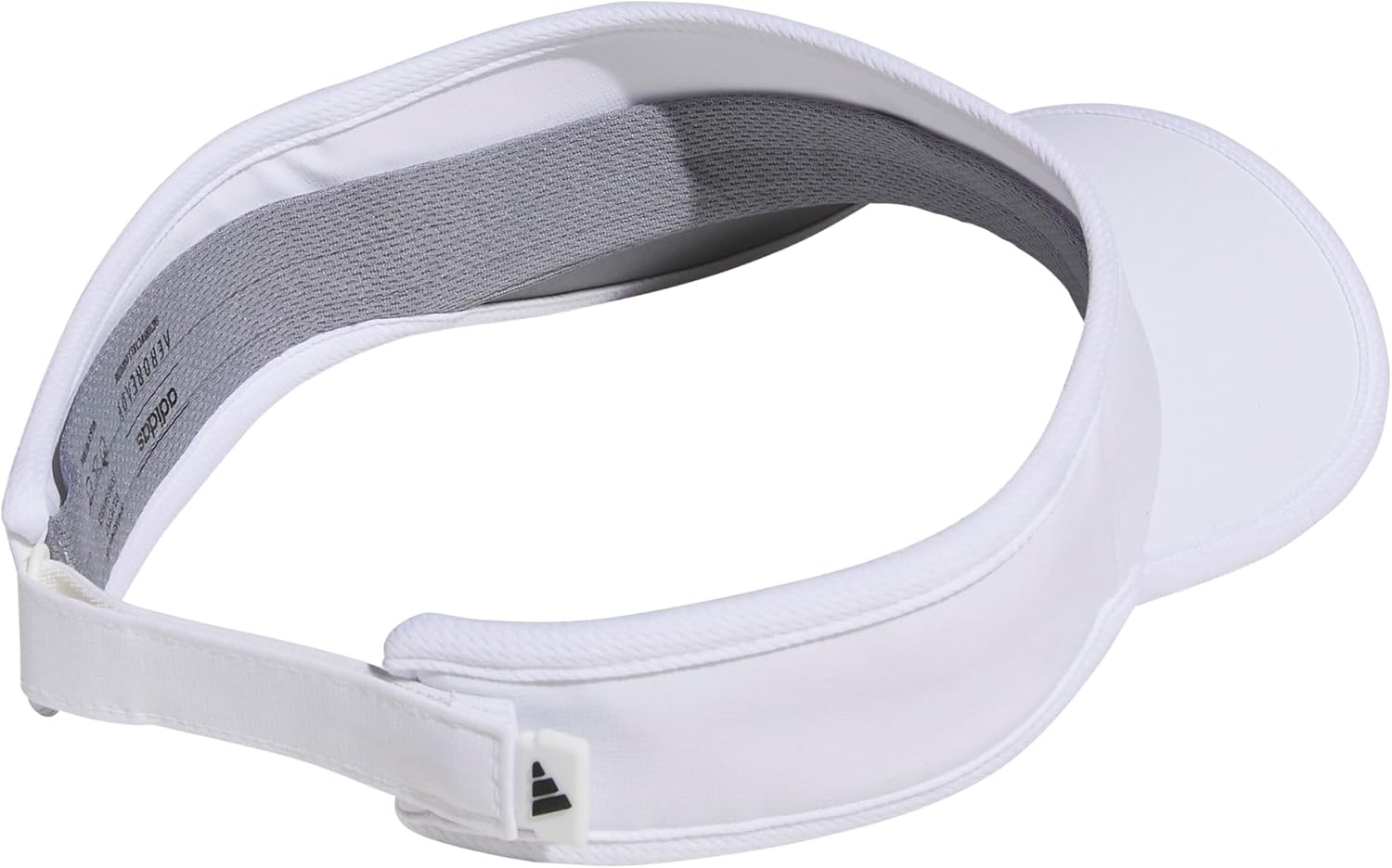 image:imageadidas Mens Superlite Visor OpenTop Design MoistureWicking Sweatband Adjustable Fit 3Stripes Side Detail DialIn Your Fit AllDay Sun ComfortWhiteBlack3