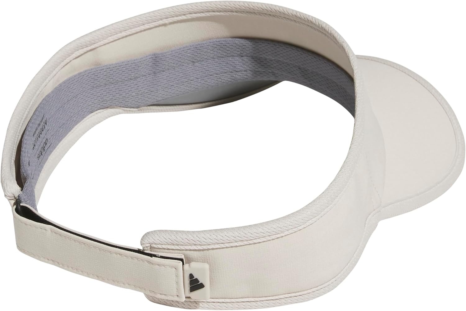 image:imageadidas Mens Superlite Visor OpenTop Design MoistureWicking Sweatband Adjustable Fit 3Stripes Side Detail DialIn Your Fit AllDay Sun ComfortWonder Alumina GreyBlack3