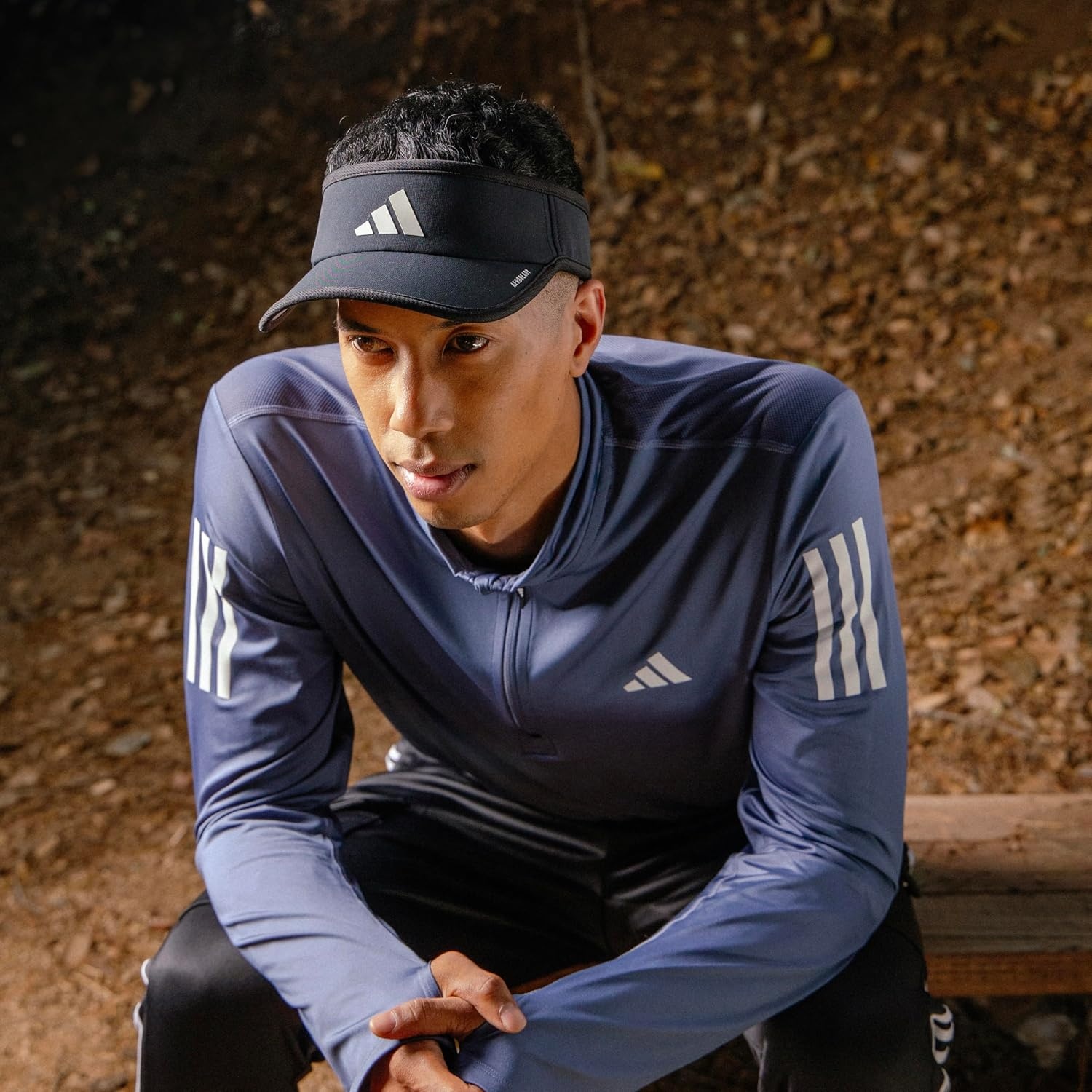 image:imageadidas Mens Superlite Visor OpenTop Design MoistureWicking Sweatband Adjustable Fit 3Stripes Side Detail DialIn Your Fit AllDay Sun ComfortWonder Sage GreenGrey Six3