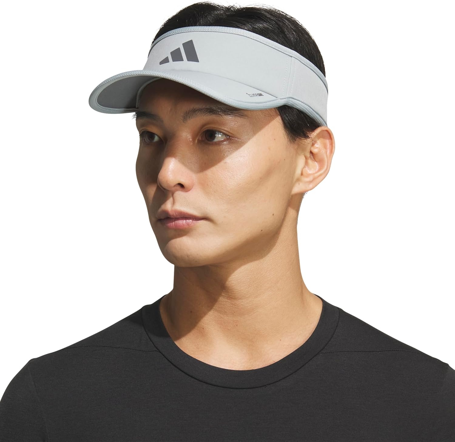 image:imageadidas Mens Superlite Visor OpenTop Design MoistureWicking Sweatband Adjustable Fit 3Stripes Side Detail DialIn Your Fit AllDay Sun ComfortWonder Sage GreenGrey Six3