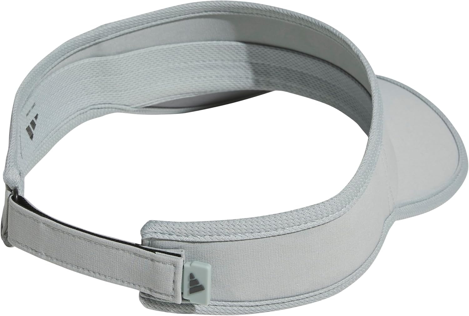 image:imageadidas Mens Superlite Visor OpenTop Design MoistureWicking Sweatband Adjustable Fit 3Stripes Side Detail DialIn Your Fit AllDay Sun ComfortWonder Sage GreenGrey Six3
