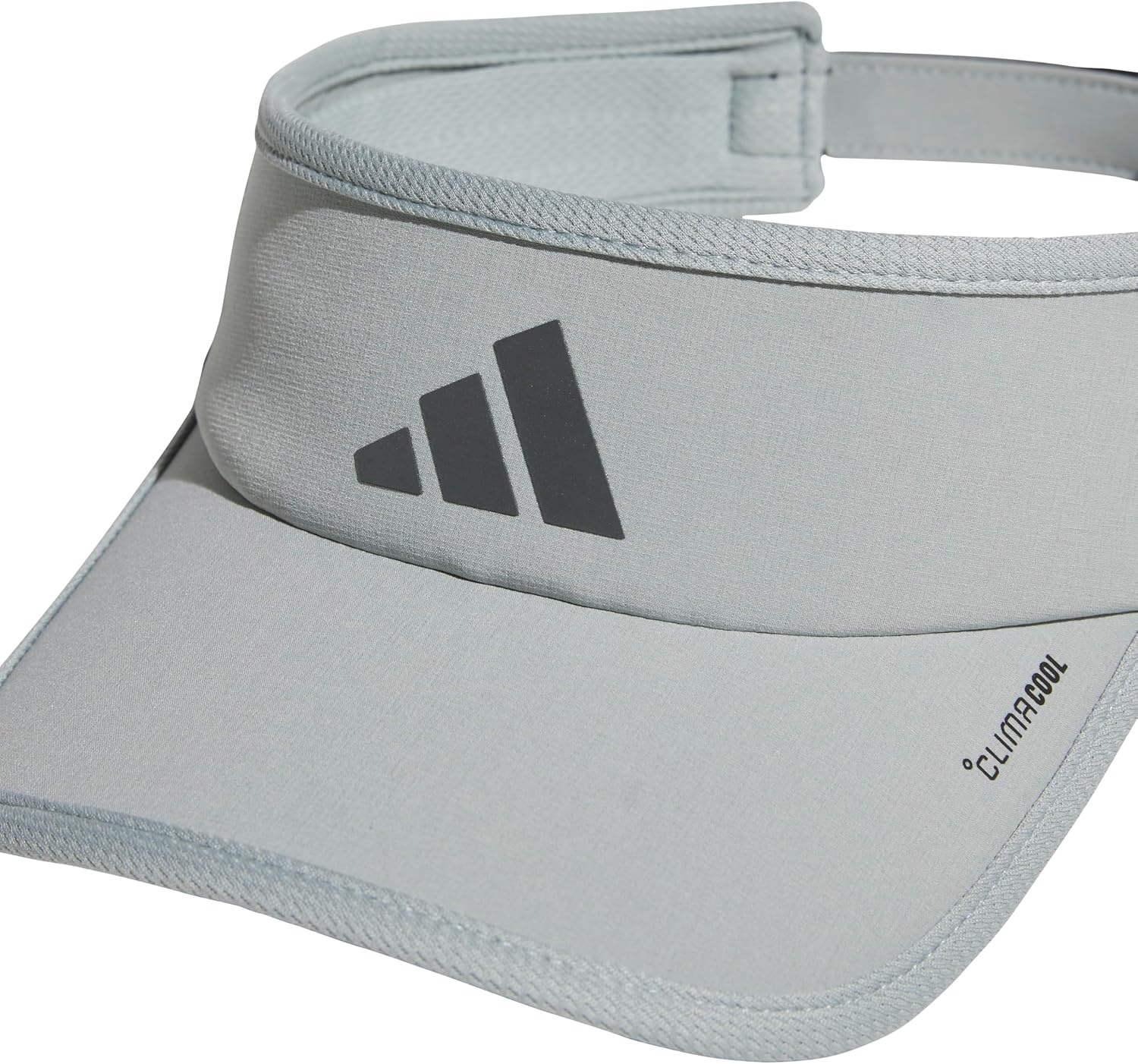 image:imageadidas Mens Superlite Visor OpenTop Design MoistureWicking Sweatband Adjustable Fit 3Stripes Side Detail DialIn Your Fit AllDay Sun ComfortWonder Sage GreenGrey Six3
