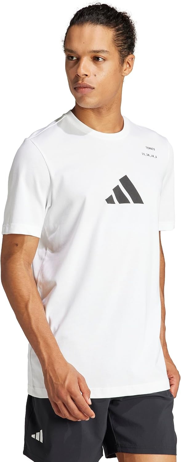 image:imageadidas Mens Tennis Graphic TShirtWhite
