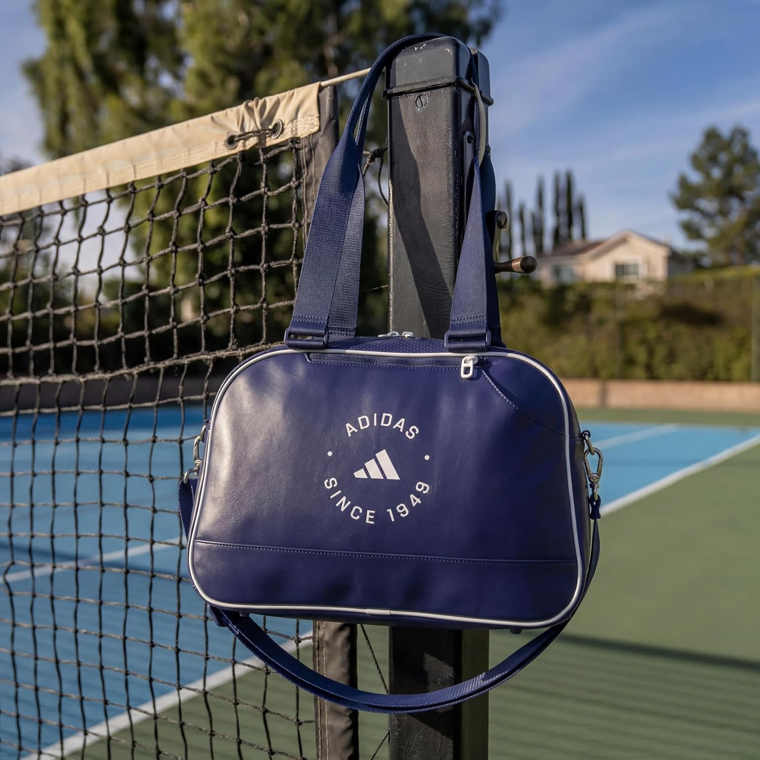 image:imageadidas Pickleball Tote Bag Roomy Interior Holds Your Paddle Internal Ball Pocket Hangs On The Fence Holds Your Hydration Everyday amp Court ReadyDark BlueWhite
