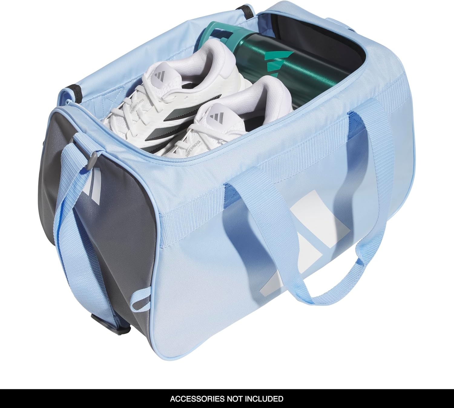 image:imageadidas Power Gym Bag Lightweight Small Duffel Blush PinkWhiteHalo Silver Grey OSFAGlow BlueWhiteGrey Three