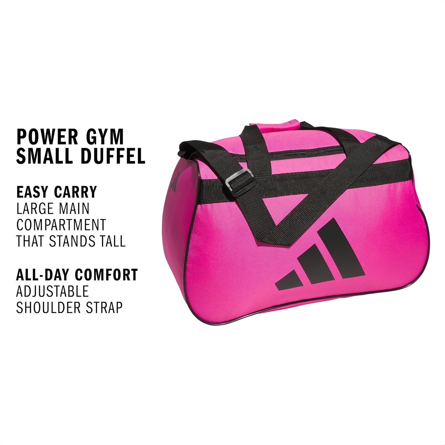 image:imageadidas Power Gym Bag Lightweight Small Duffel Blush PinkWhiteHalo Silver Grey OSFAIntense PinkBlackPower