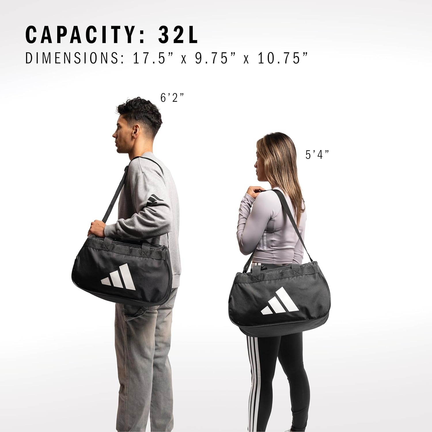 image:imageadidas Power Gym Bag Lightweight Small Duffel Blush PinkWhiteHalo Silver Grey OSFARay BlueWhite